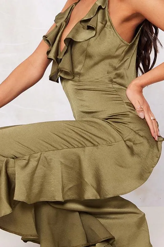 Agnes Ruffle V-neck Jumpsuit