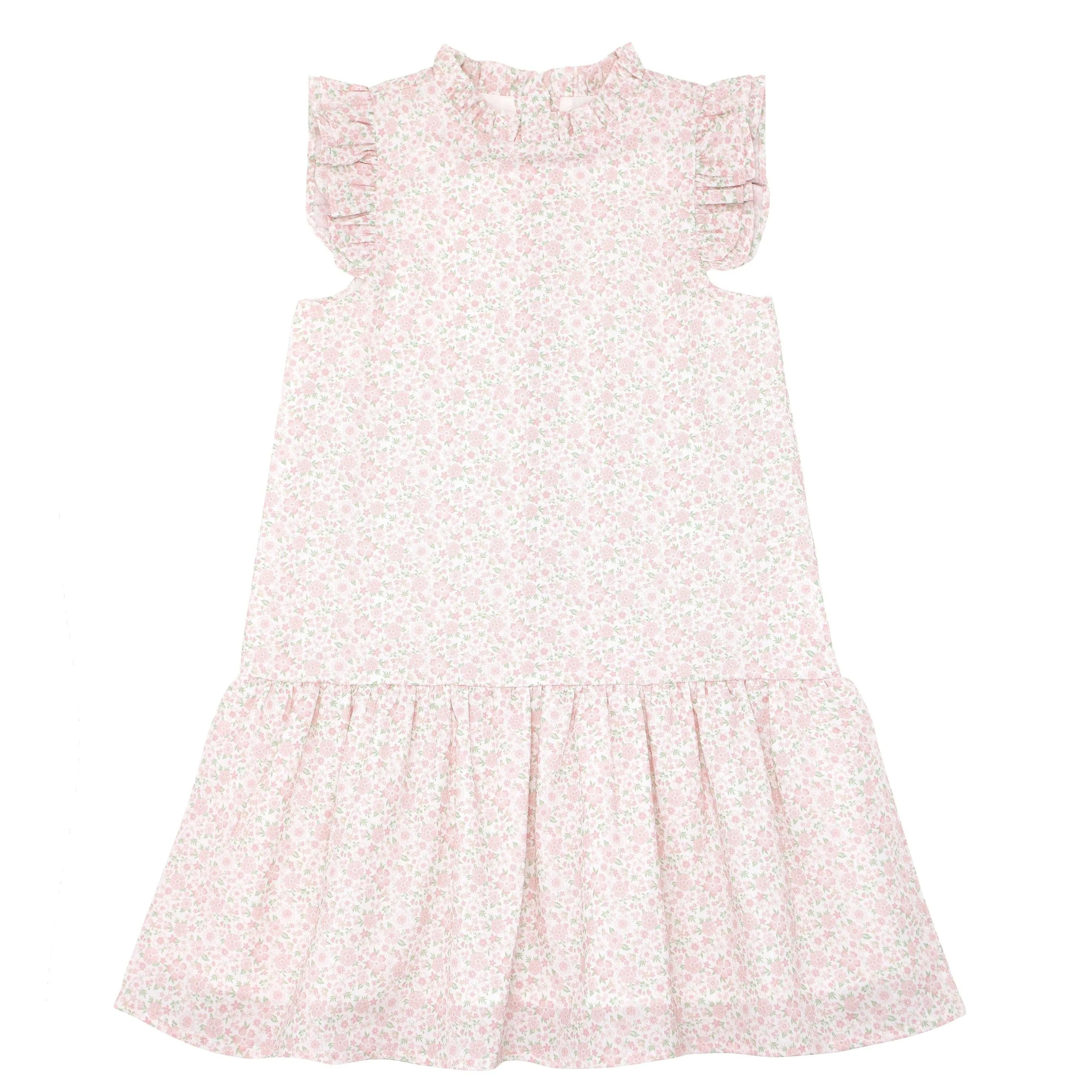 Antique Floral Drop Waist Dress