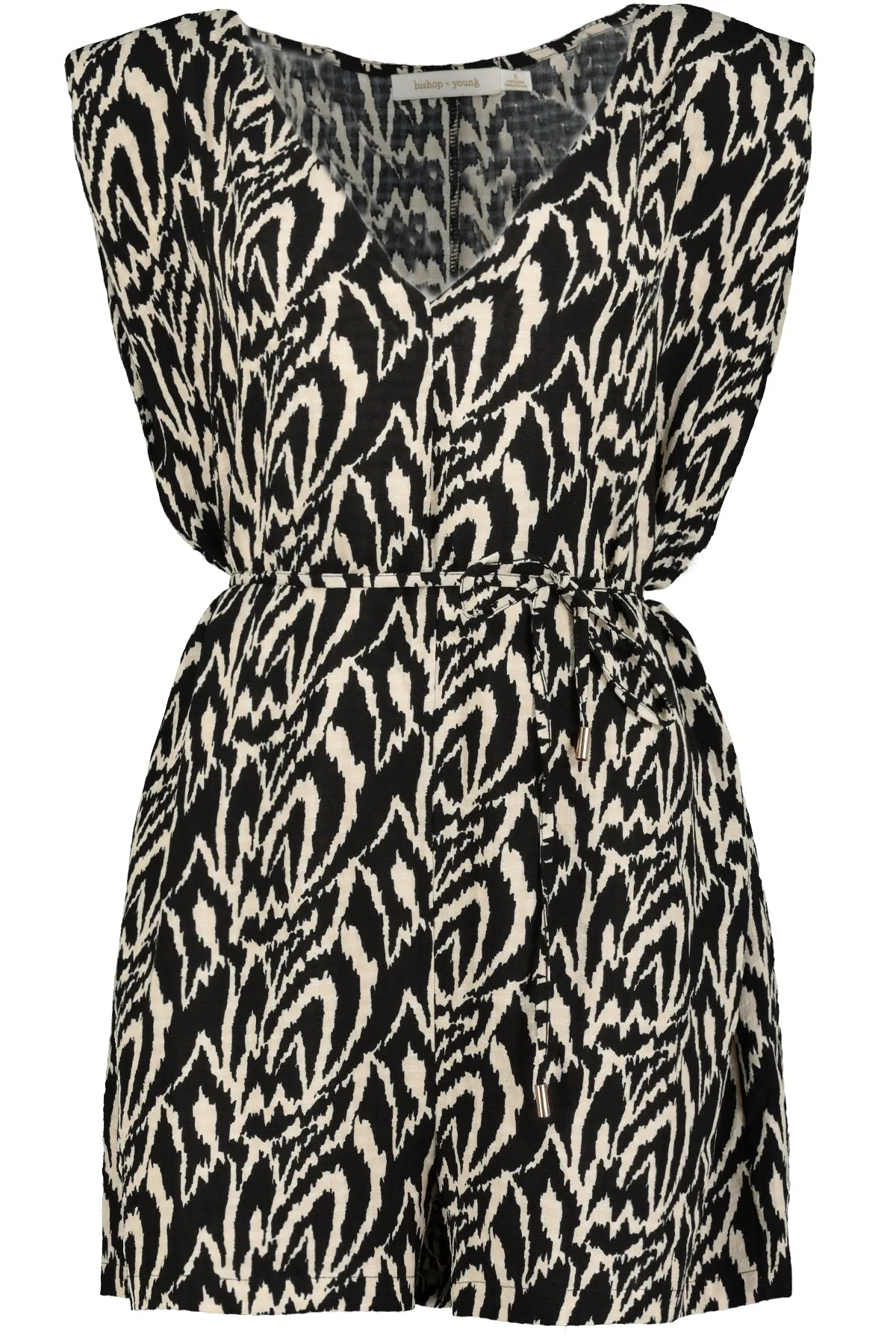 Bishop And Young Freshly Minted Harlowe Romper In Bora Bora Print
