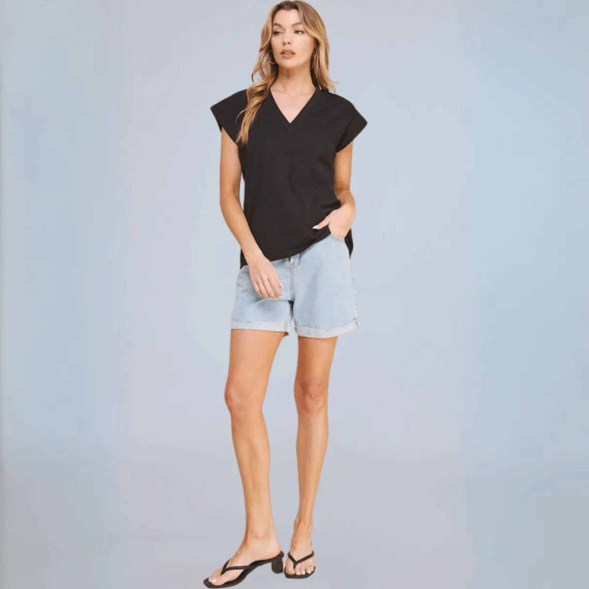 Breathable Cotton Cap Sleeve Top Made in USA
