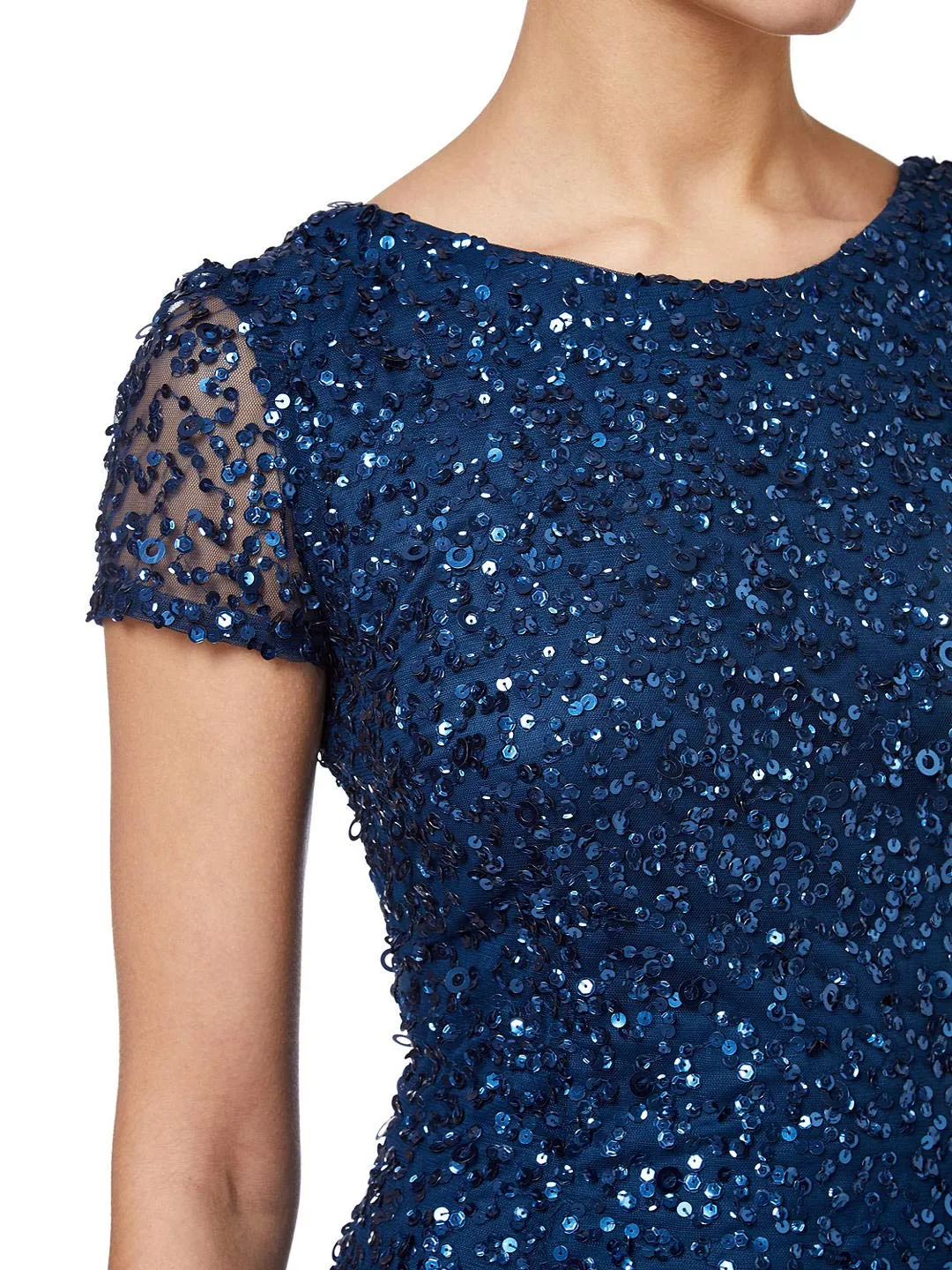 Cabernet Women's Short-Sleeve All Over Sequin Gown - Adrianna Papell