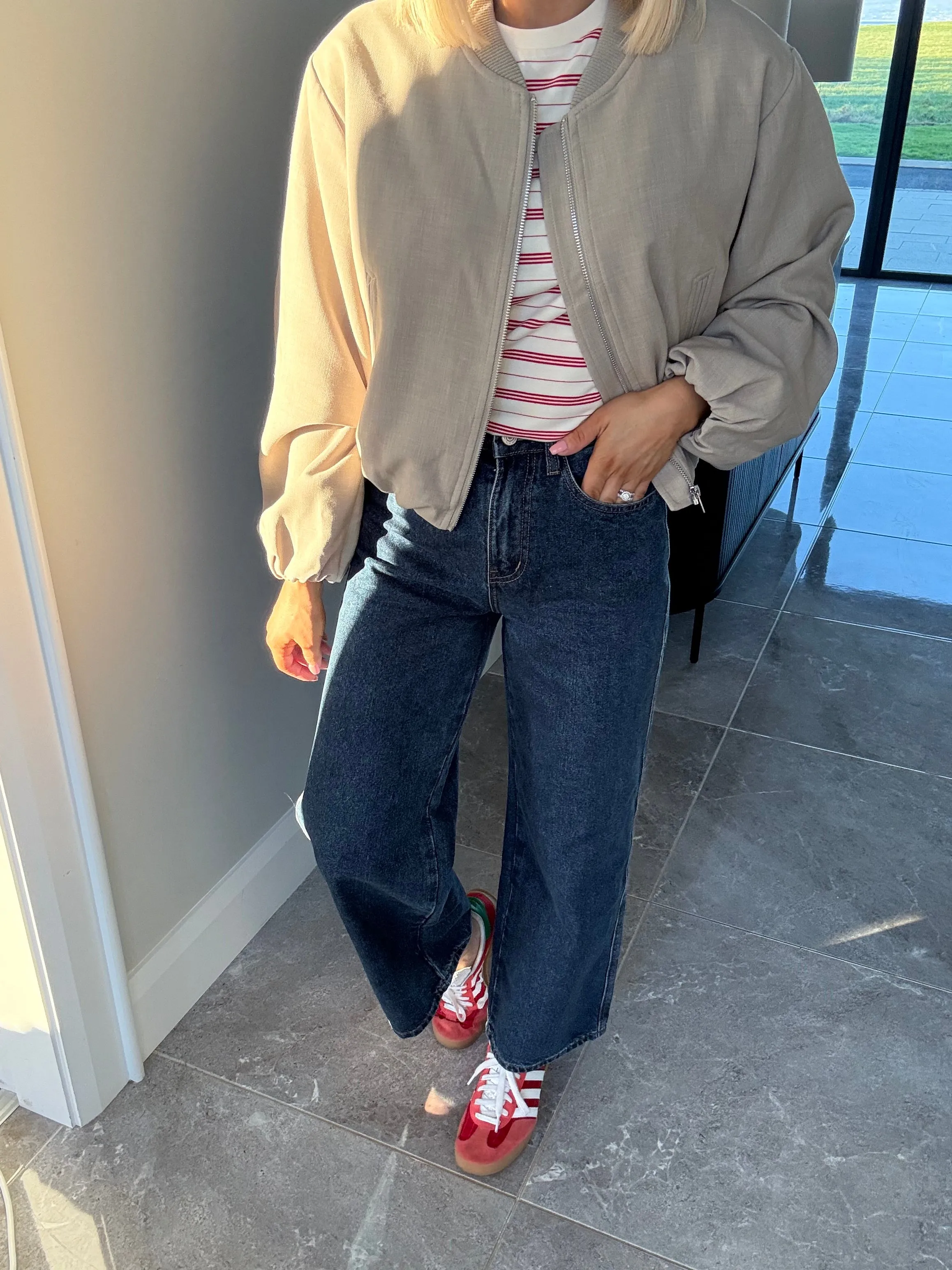 Camille Wide Leg Jeans Dark Denim