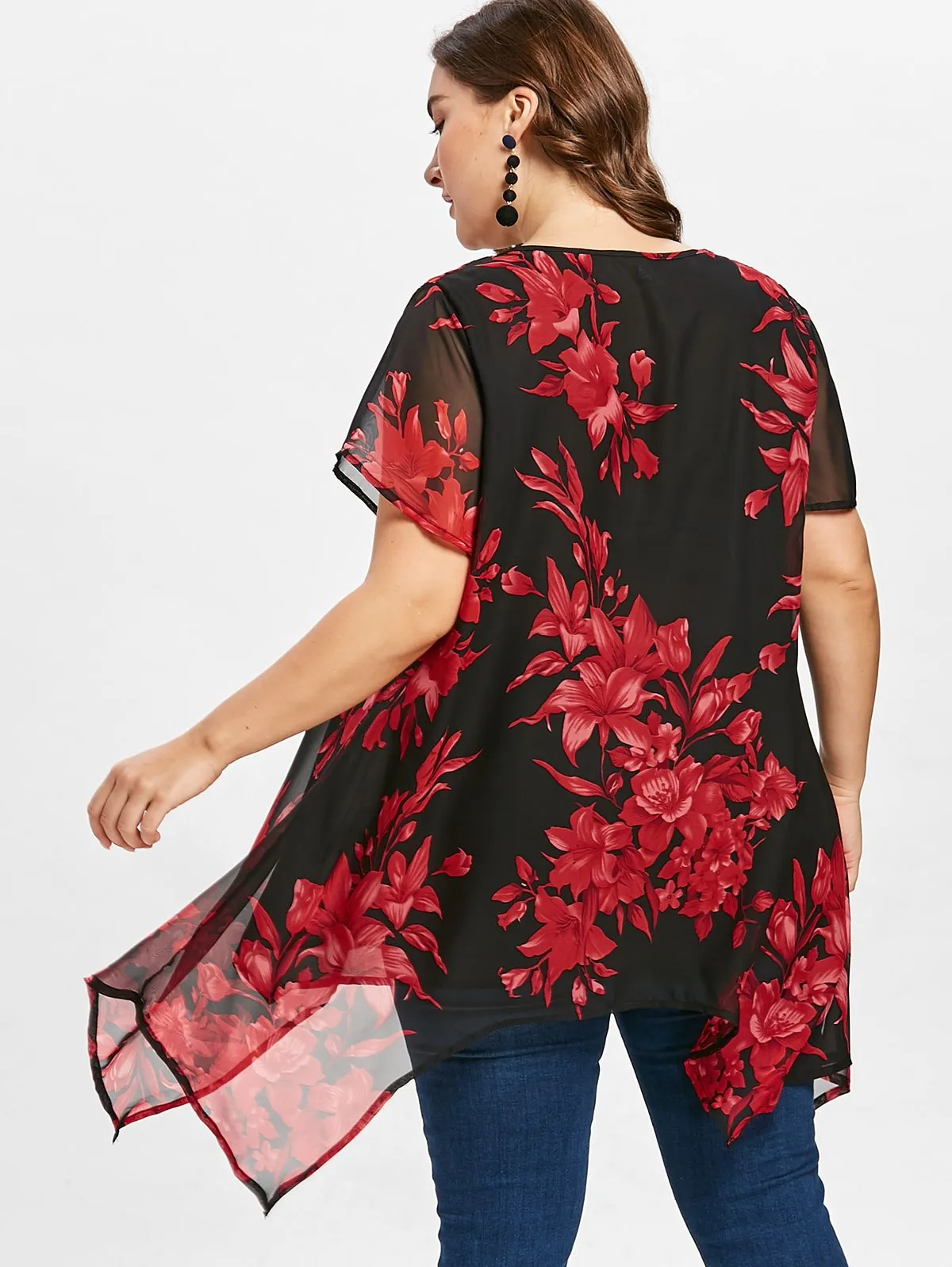 Casual Loose V-Neck T-shirt