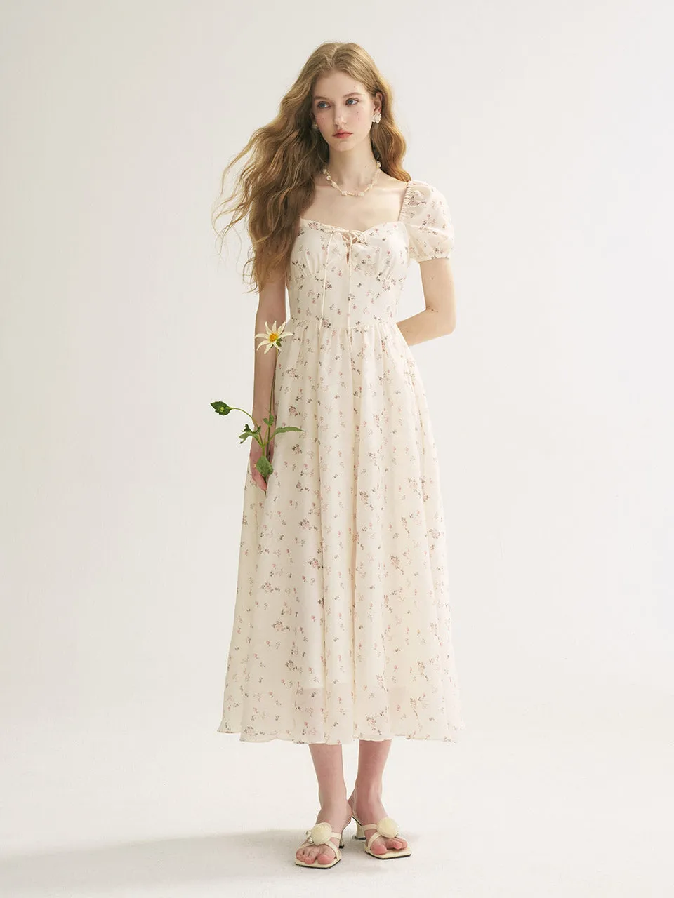 Claude Heart Neck Long Dress