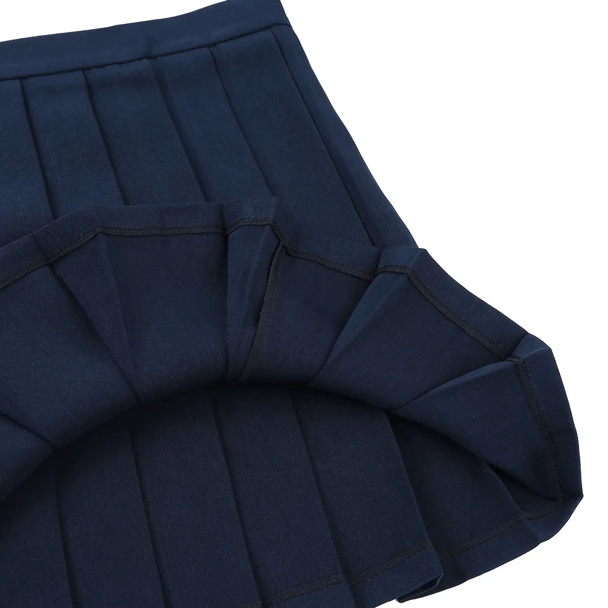 CLEARANCE / Women's High Waisted Pleated Mini Skirt / A-Line Solid Color Skirt