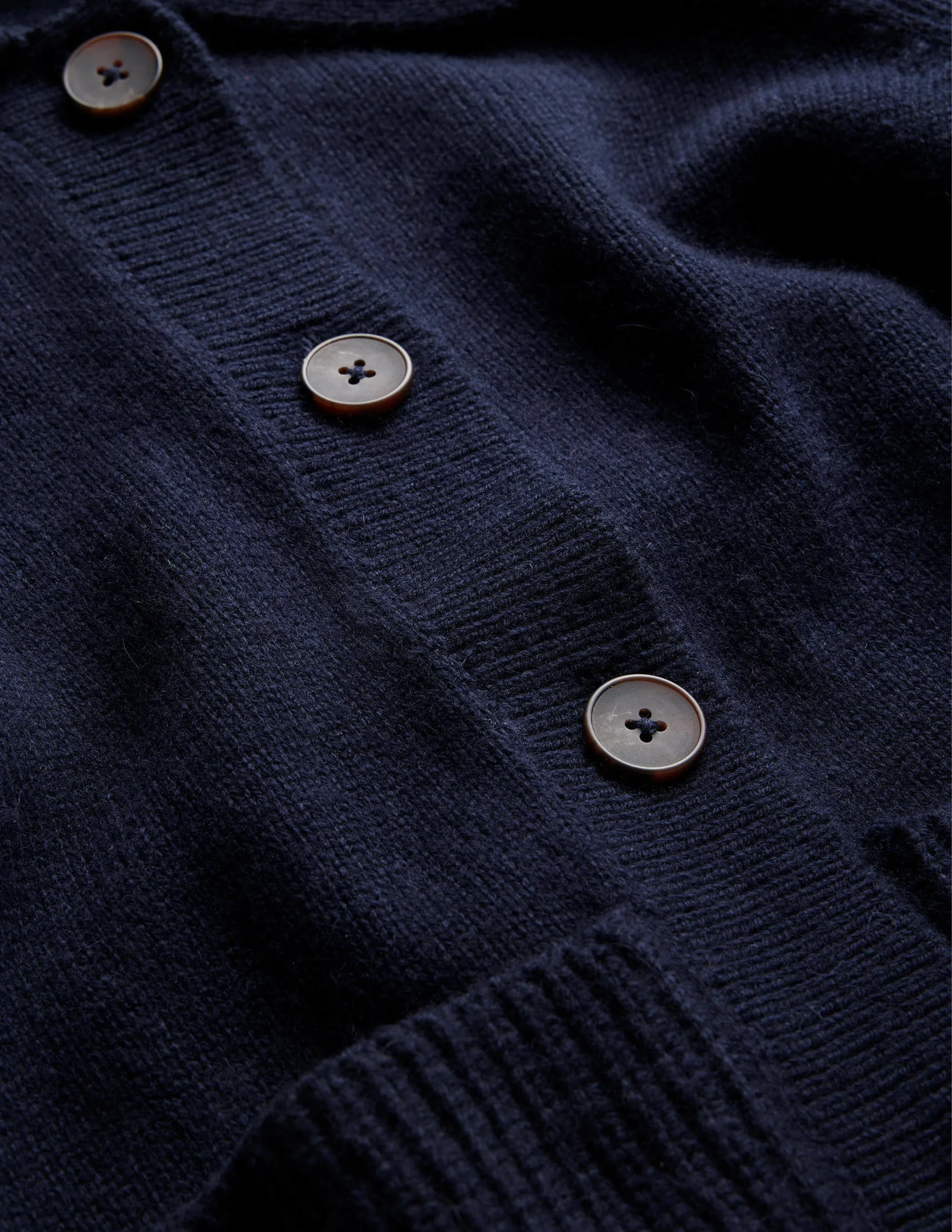 Collared Cardigan-Navy