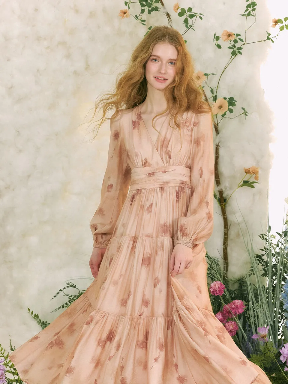 Dahlia V neck Long Dress