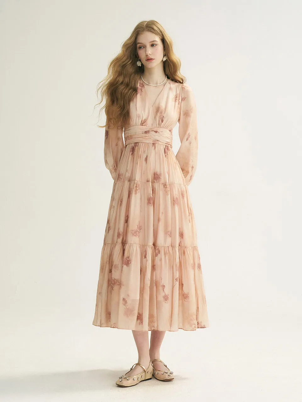 Dahlia V neck Long Dress