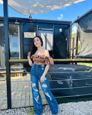 Distressed Wide Leg