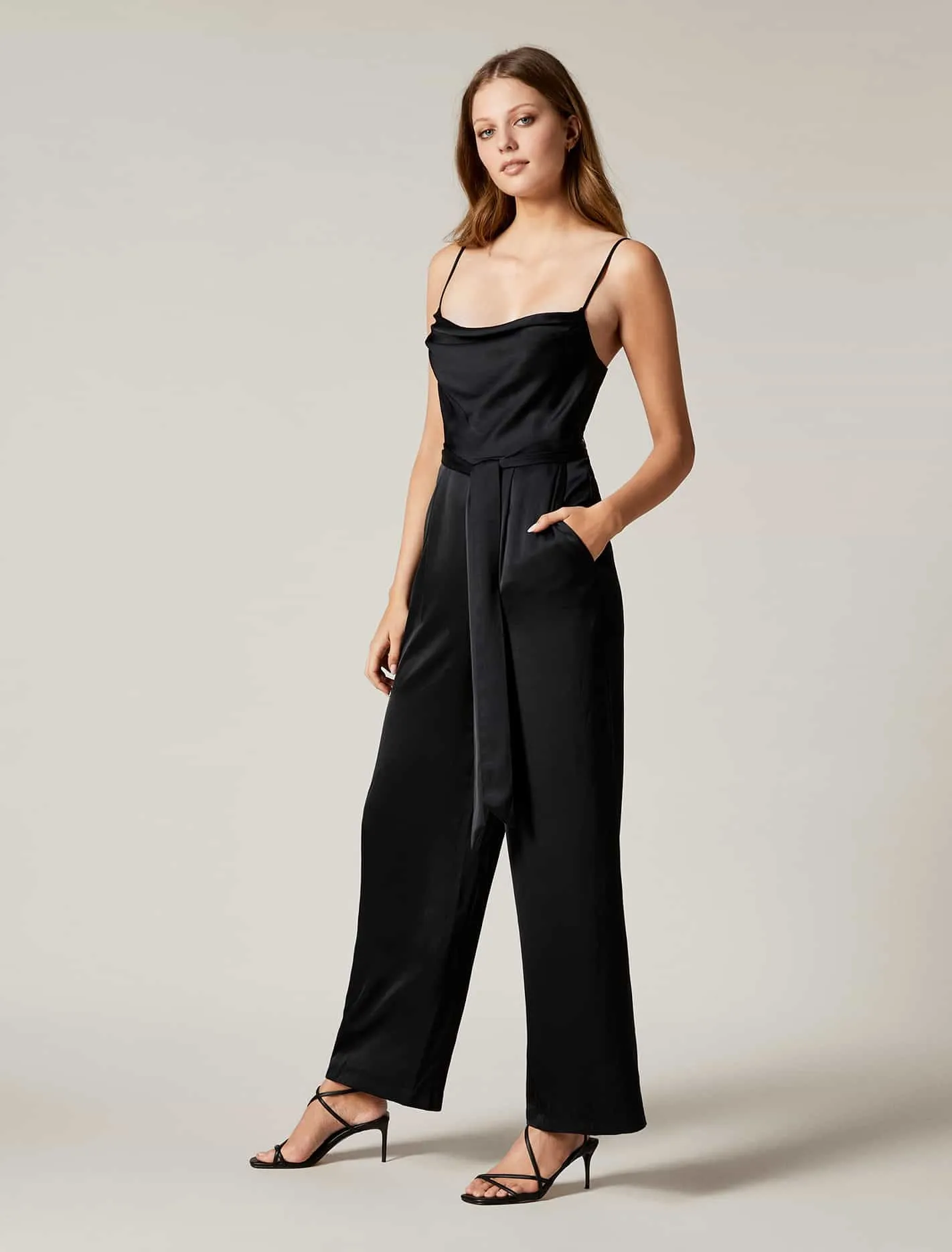 Eden Satin Cowl Jumpsuit
