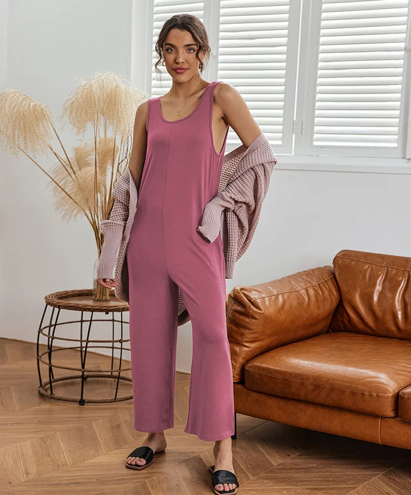 Ekouaer Casual Sleeveless Loose Jumpsuits (US Only)