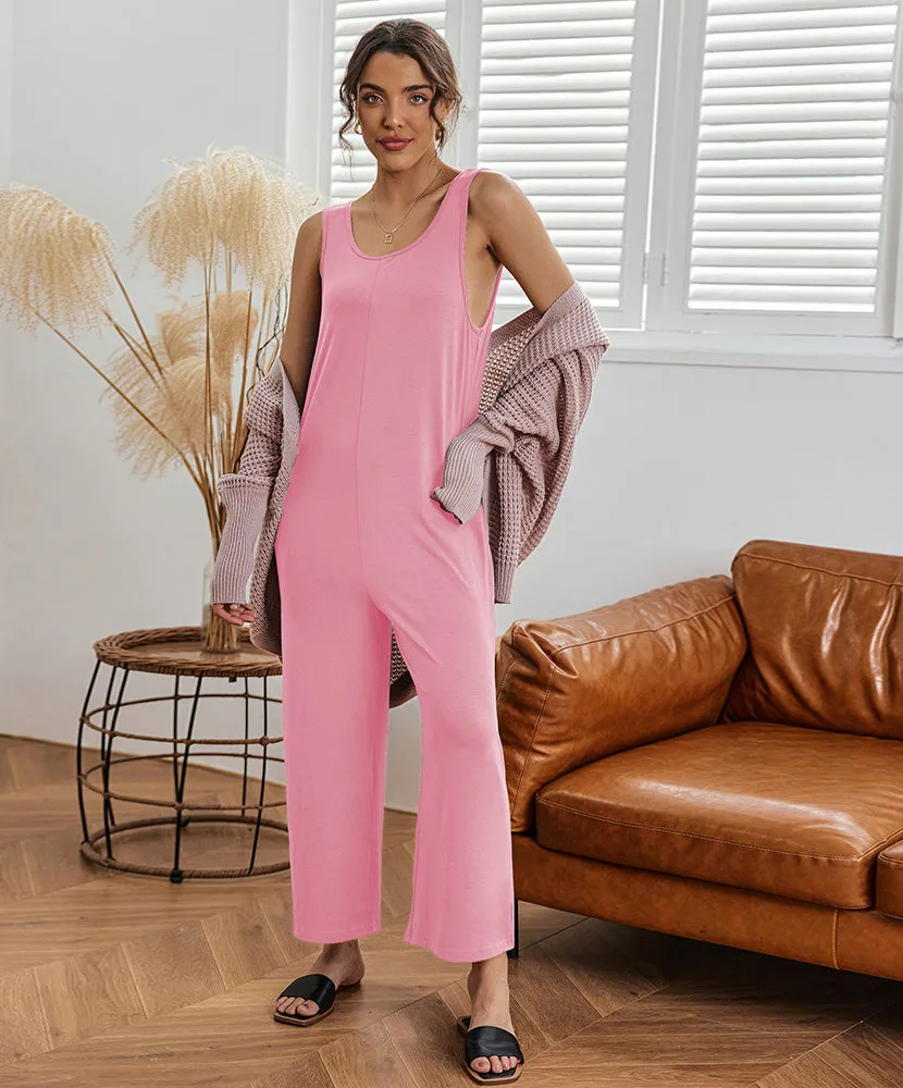 Ekouaer Casual Sleeveless Loose Jumpsuits (US Only)