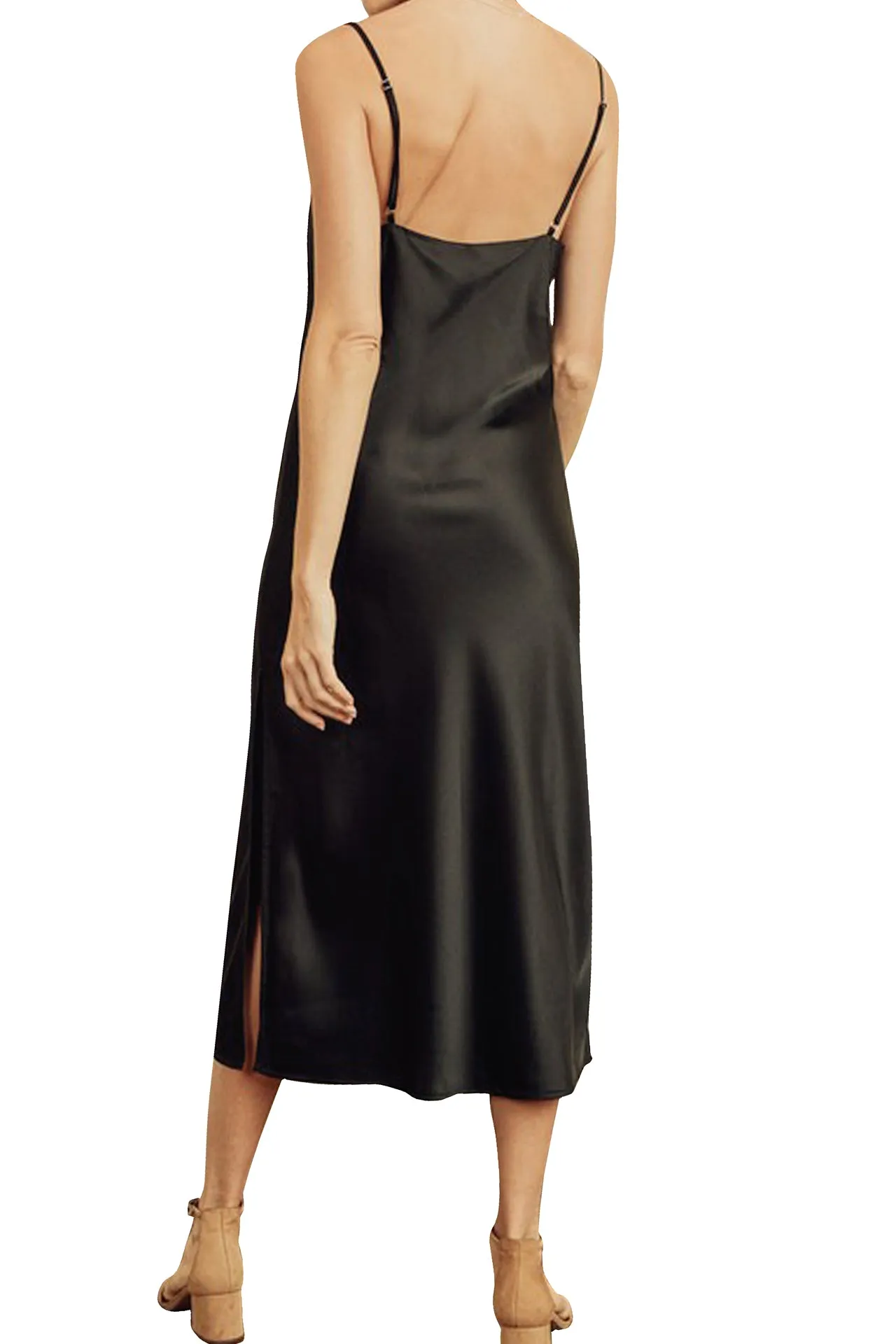 Elegant Black Midi Dress