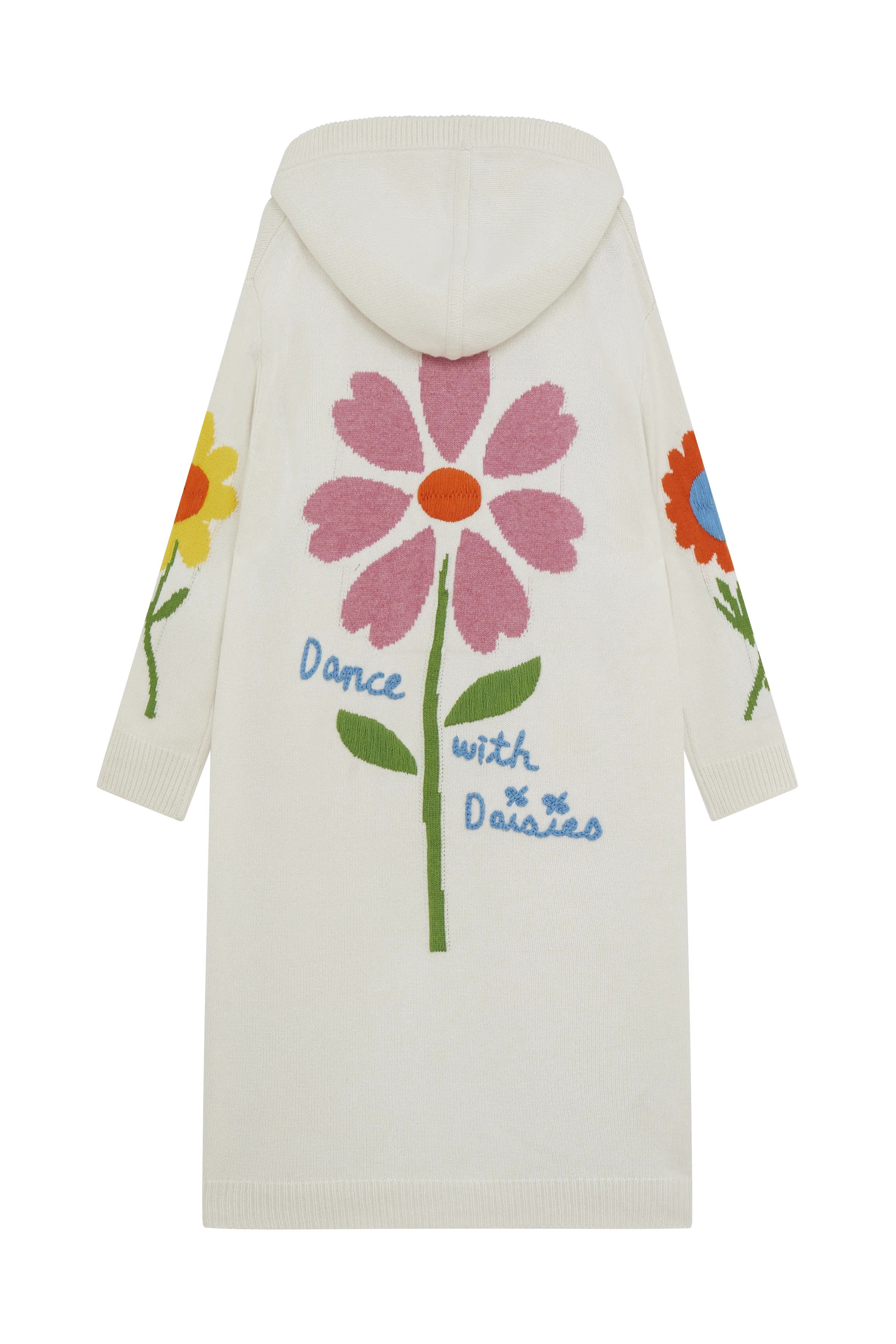 Embroidered Floral Long Cardigan