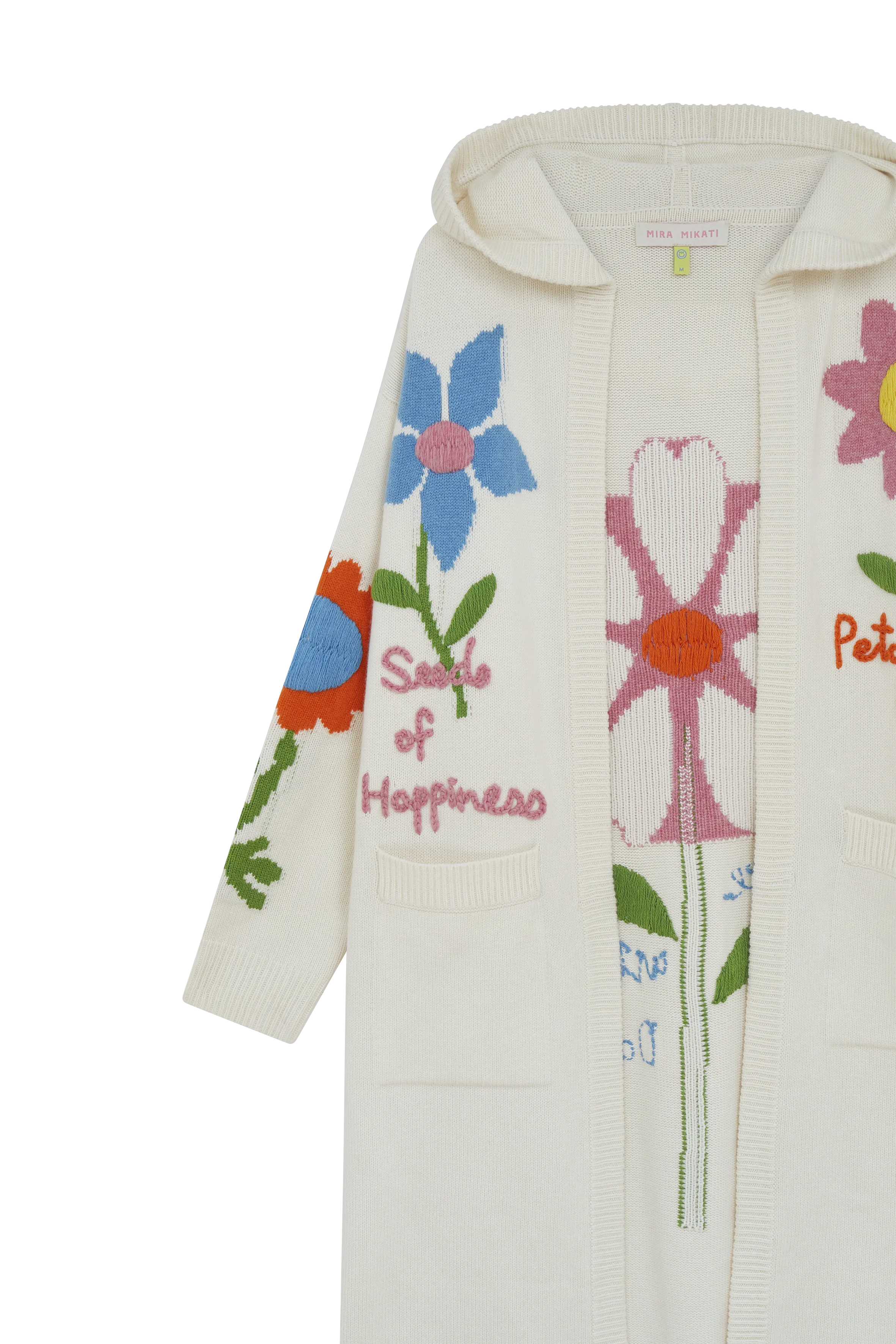 Embroidered Floral Long Cardigan