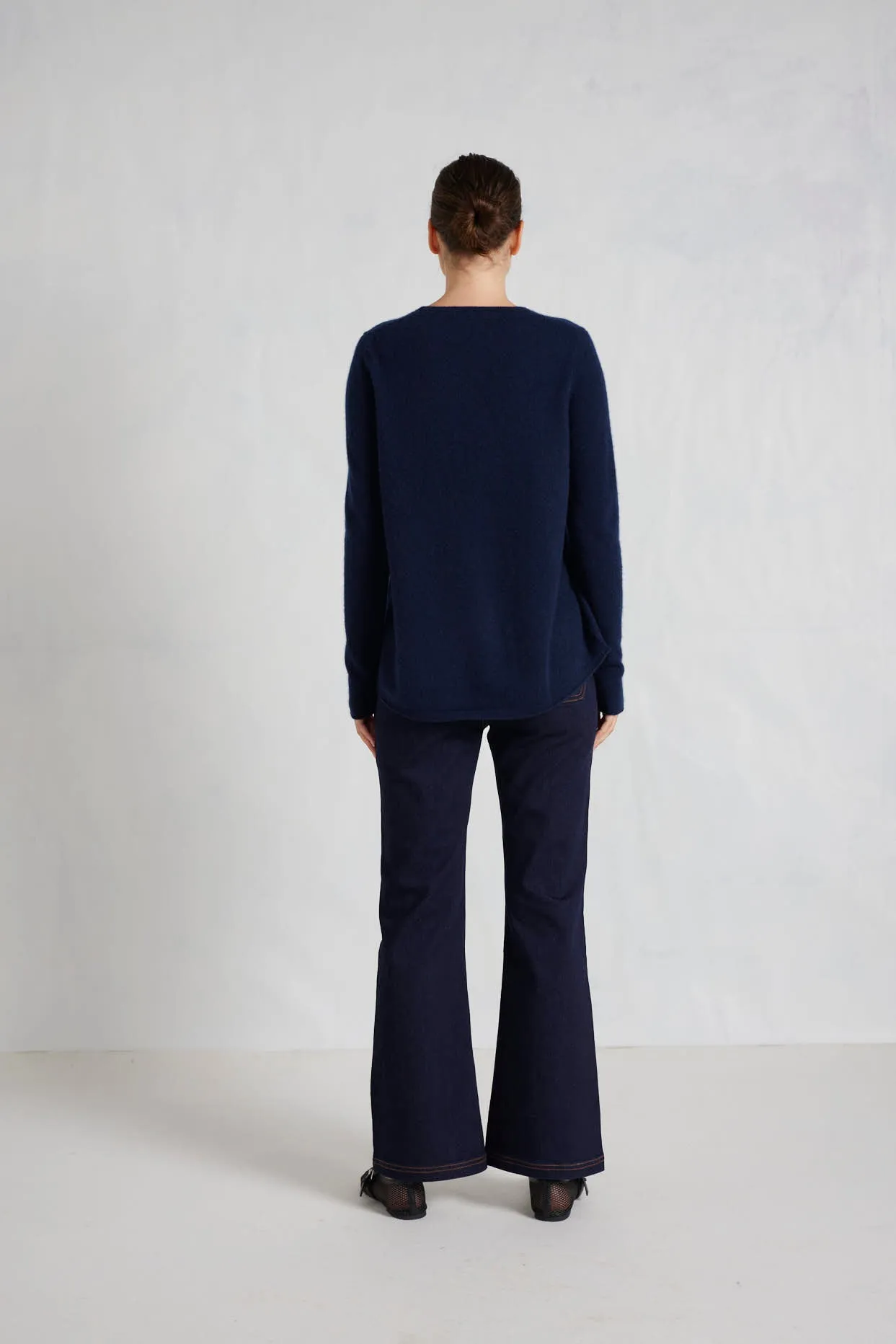 Erin Cashmere Sweater in Navy