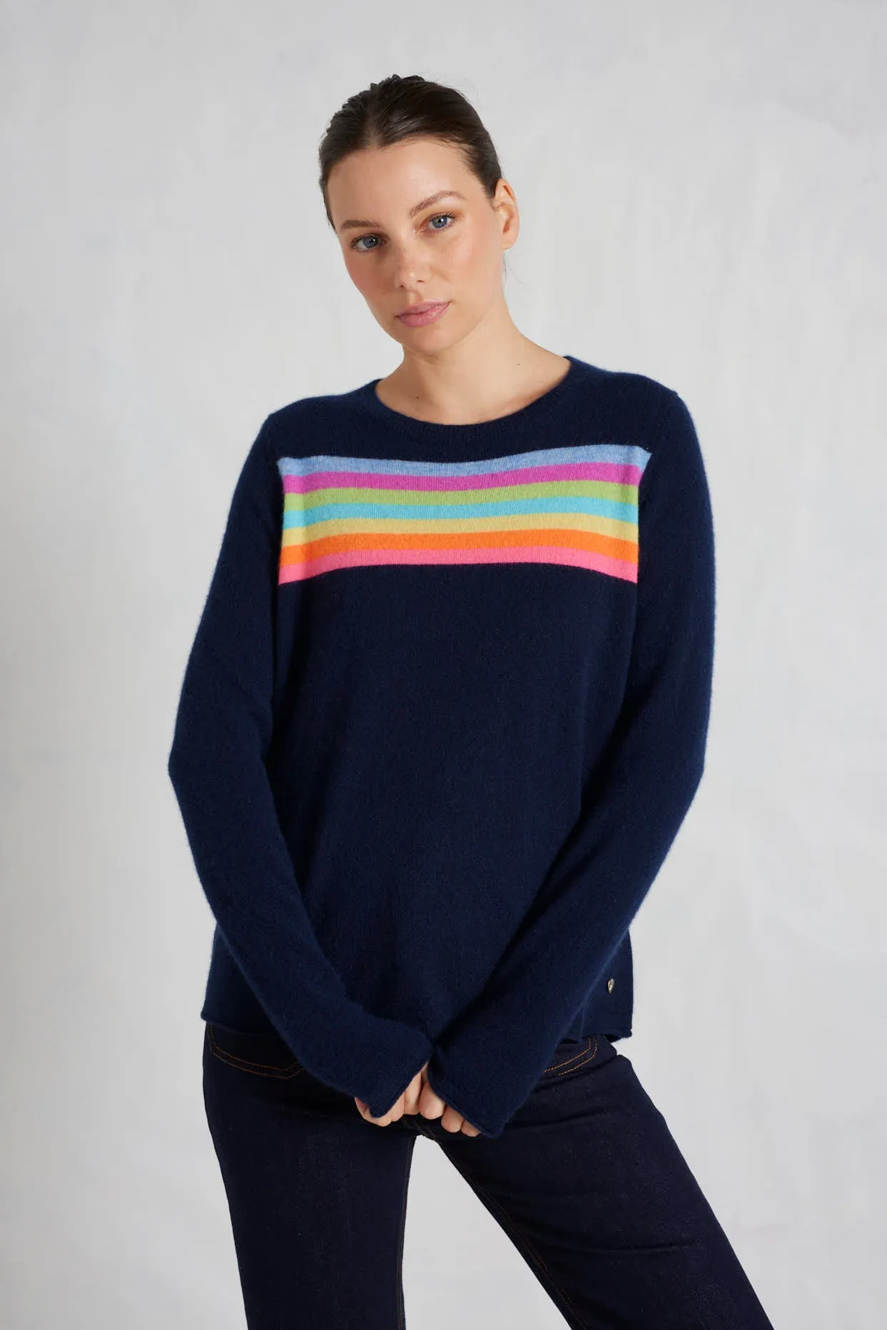 Erin Cashmere Sweater in Navy