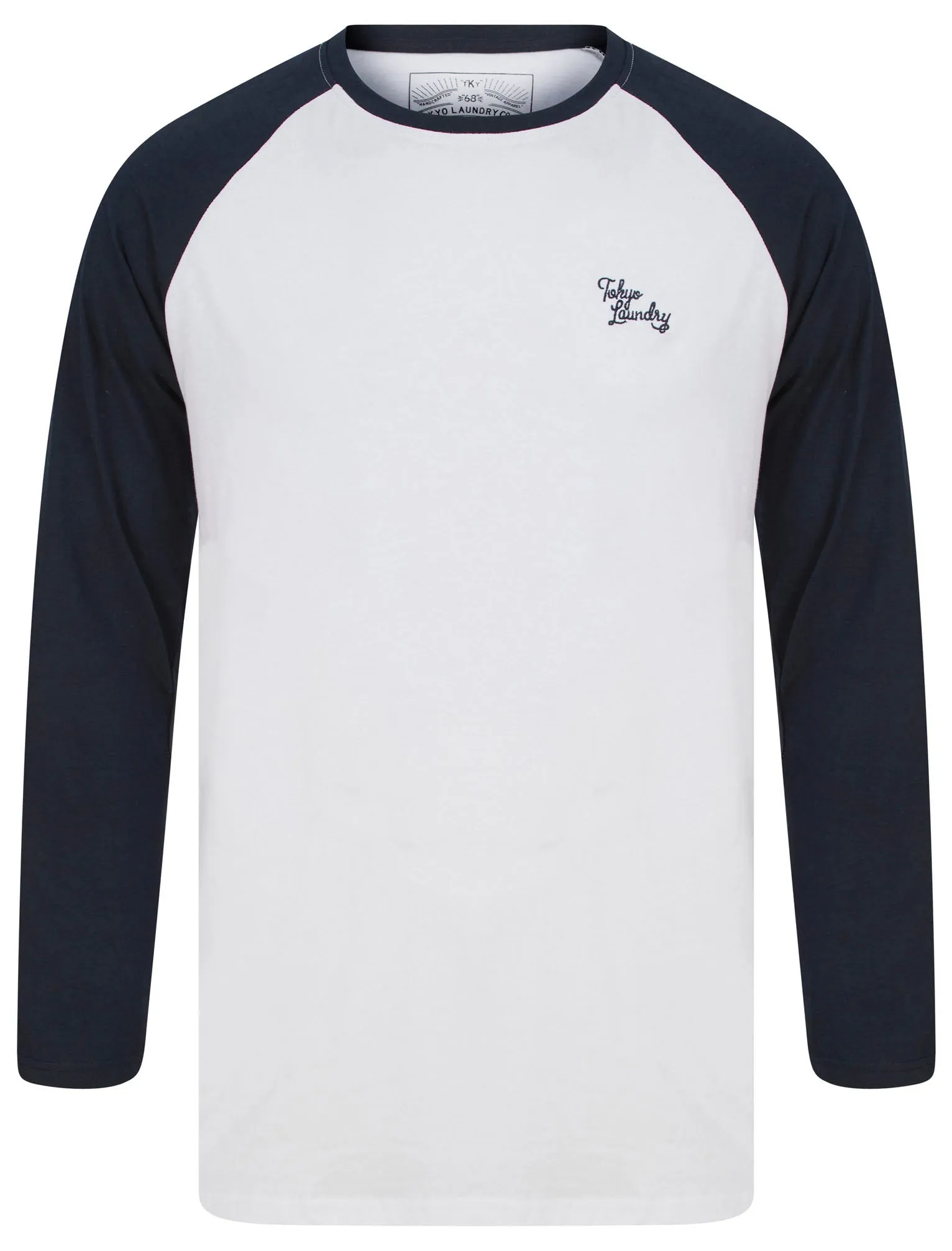 Farlov 2pc Long Sleeve Cotton Lounge Set in Optic White / Sky Captain Navy - Tokyo Laundry