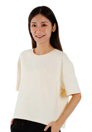 Forest Ladies Heavy Weight Cotton Boxy-Cut Round Neck Tee Casual Loose Fit Crop Top | Baju T Shirt Perempuan - 822450