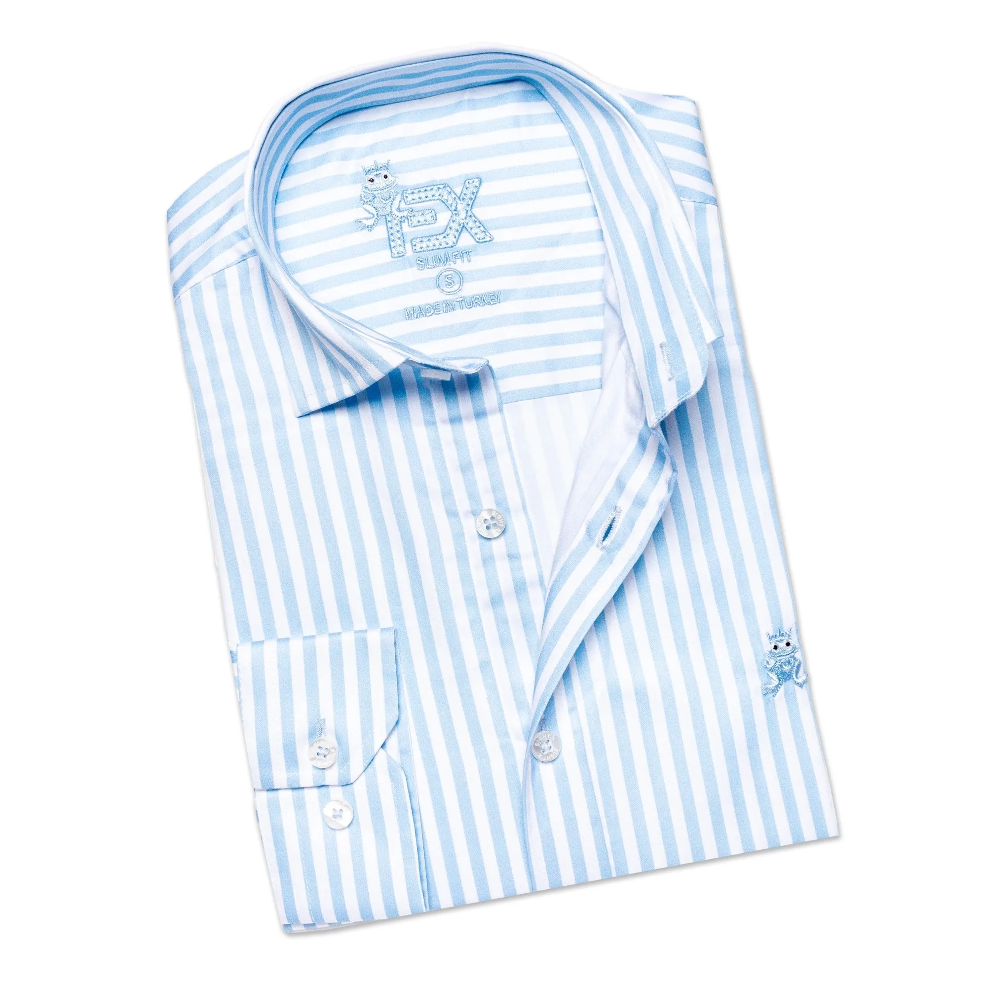 FROG Striped Button Down Shirt - Light Blue