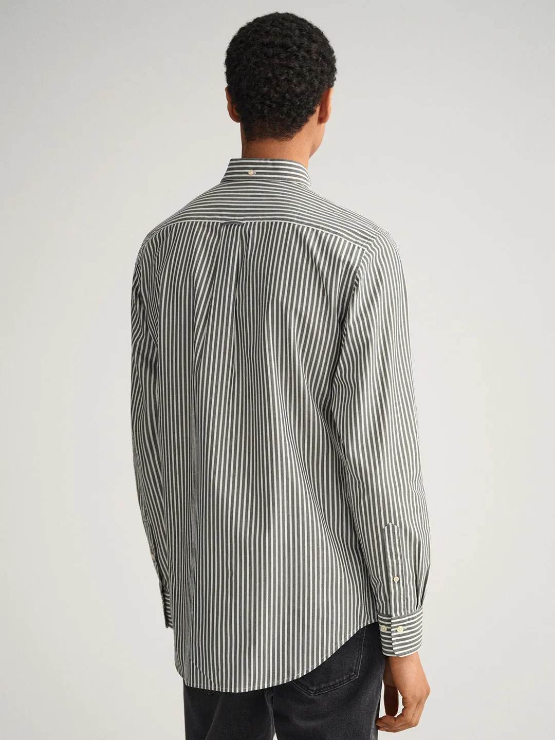 Gant Green Striped Regular Fit Shirt