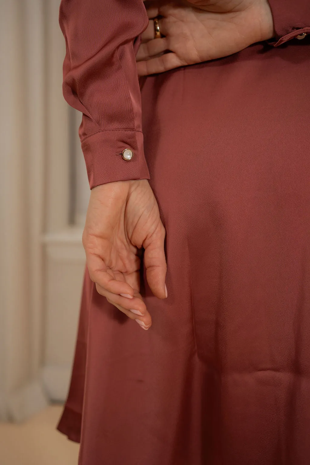 High-low wrap skirt dress