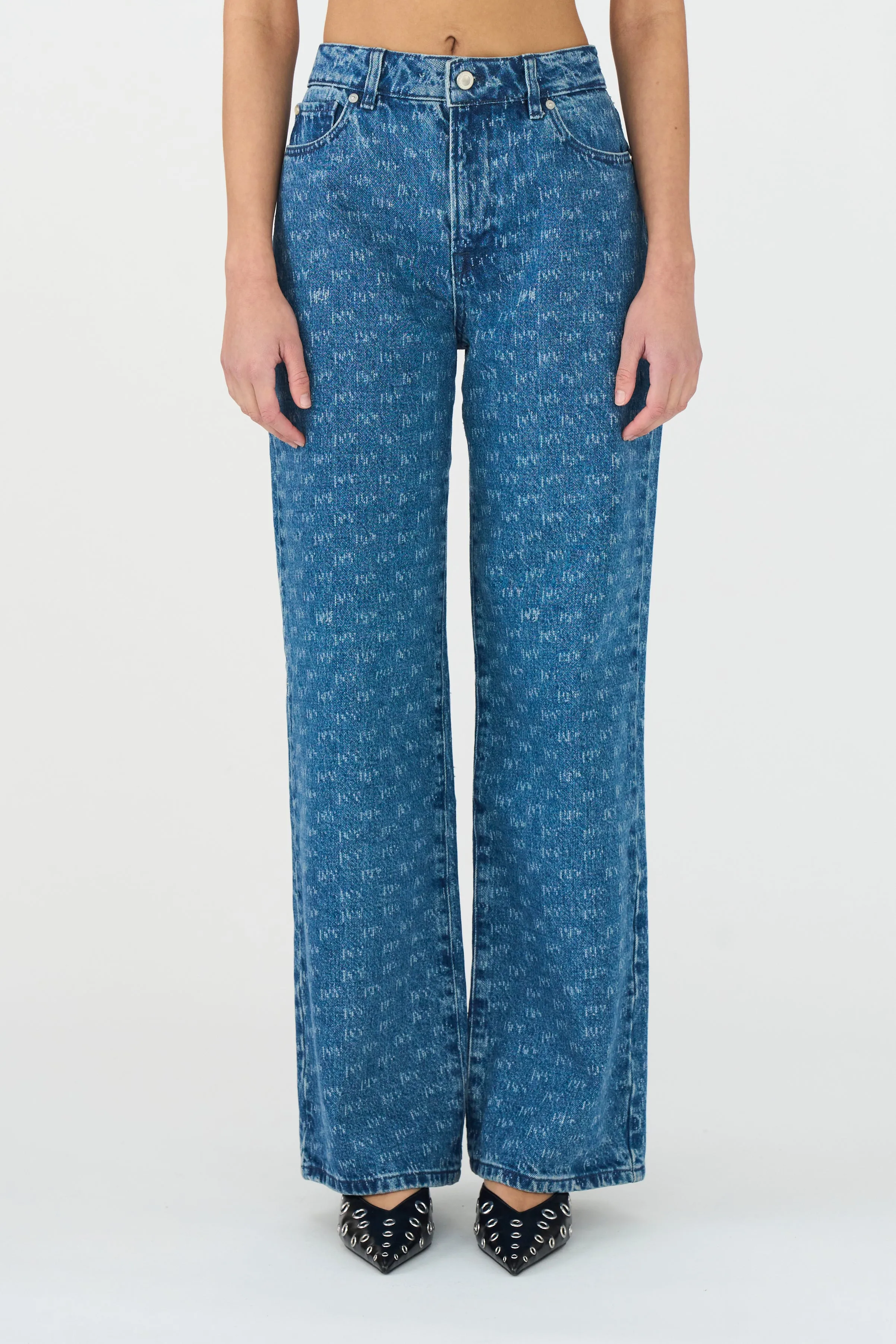 IVY-Augusta Jeans Wash Punch Needle