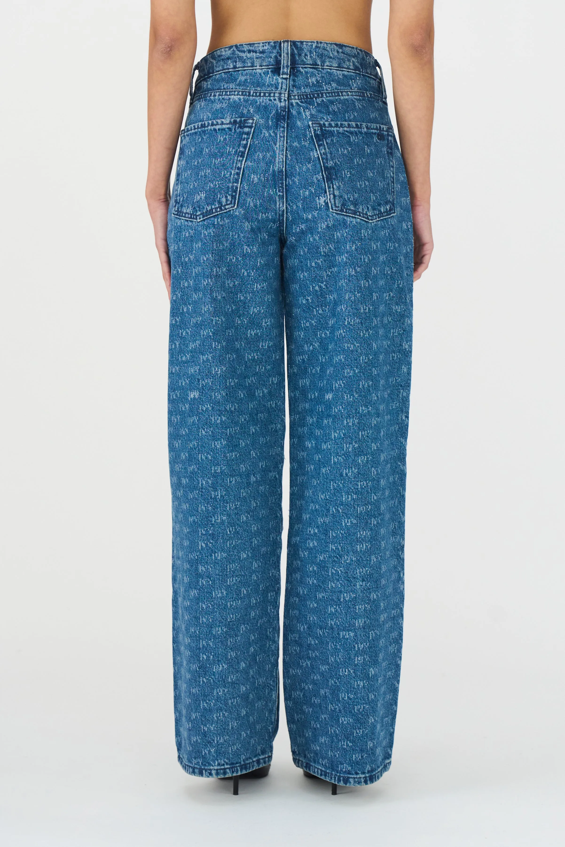 IVY-Augusta Jeans Wash Punch Needle