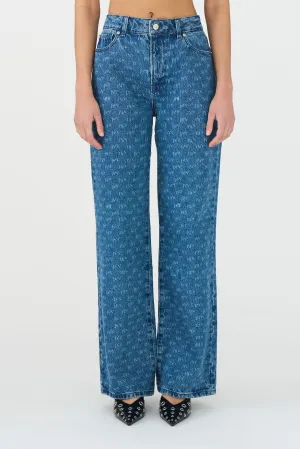 IVY-Augusta Jeans Wash Punch Needle