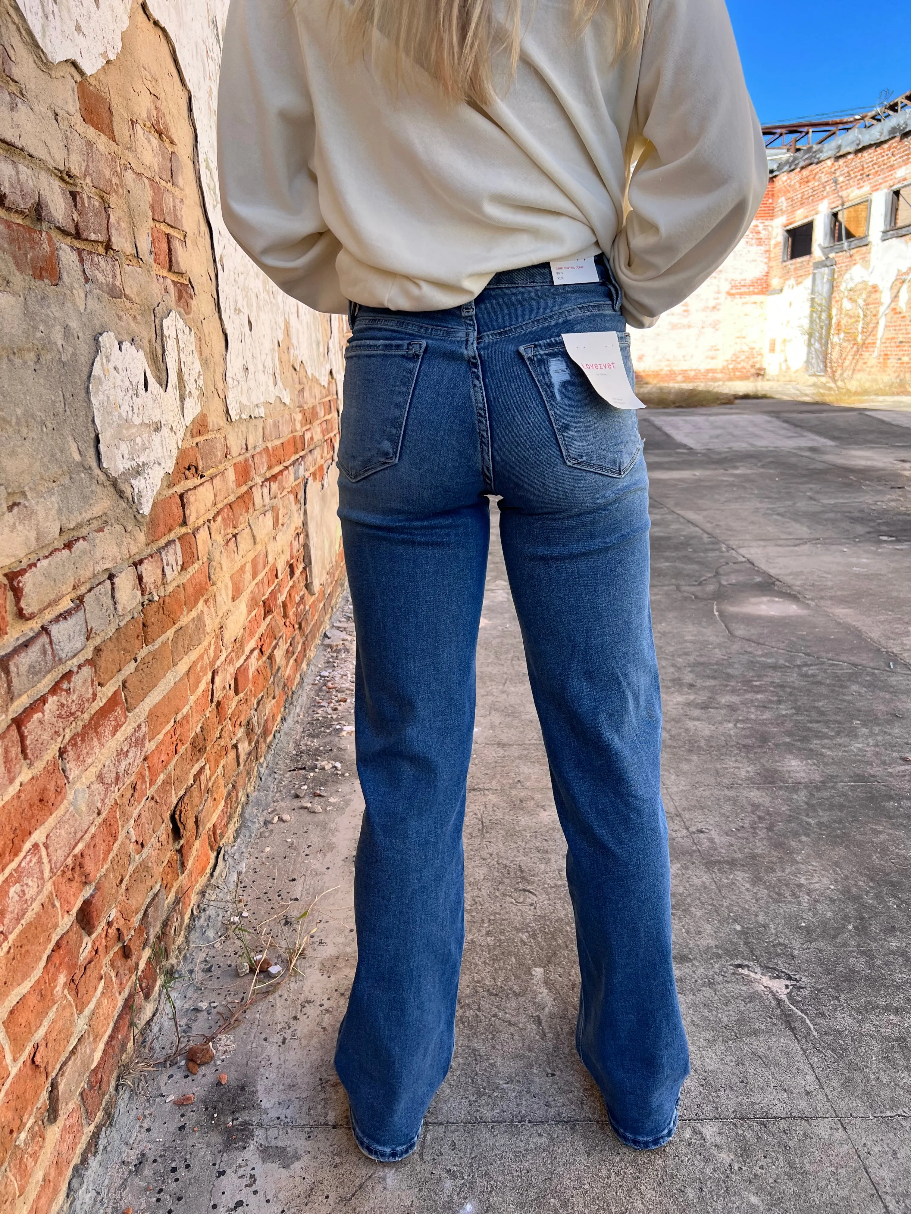 Khloe 90's Super High Rise Wide Leg Tummy Control Jeans
