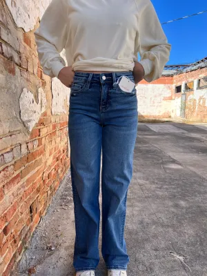 Khloe 90's Super High Rise Wide Leg Tummy Control Jeans