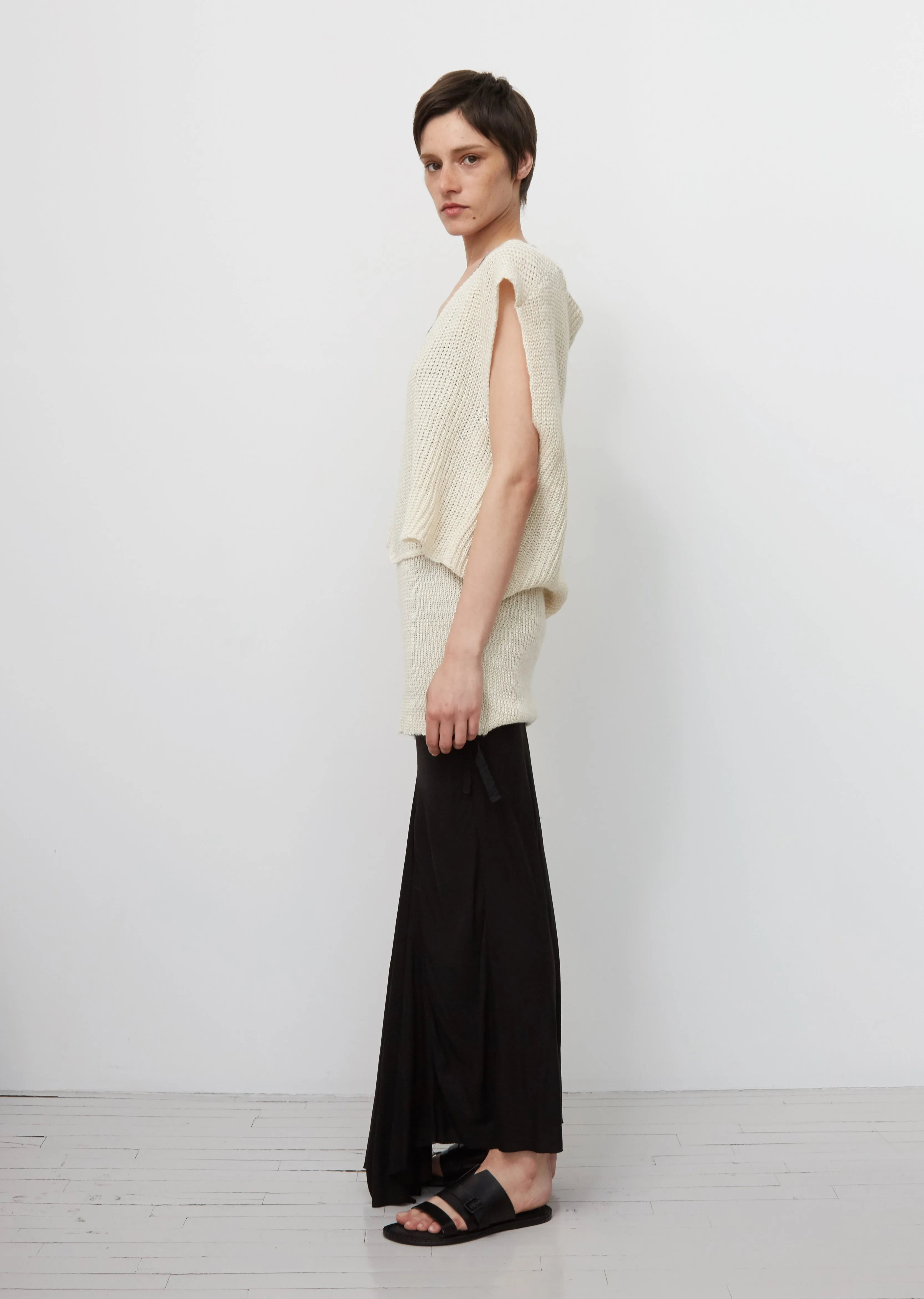 Knitted V-Neck Top