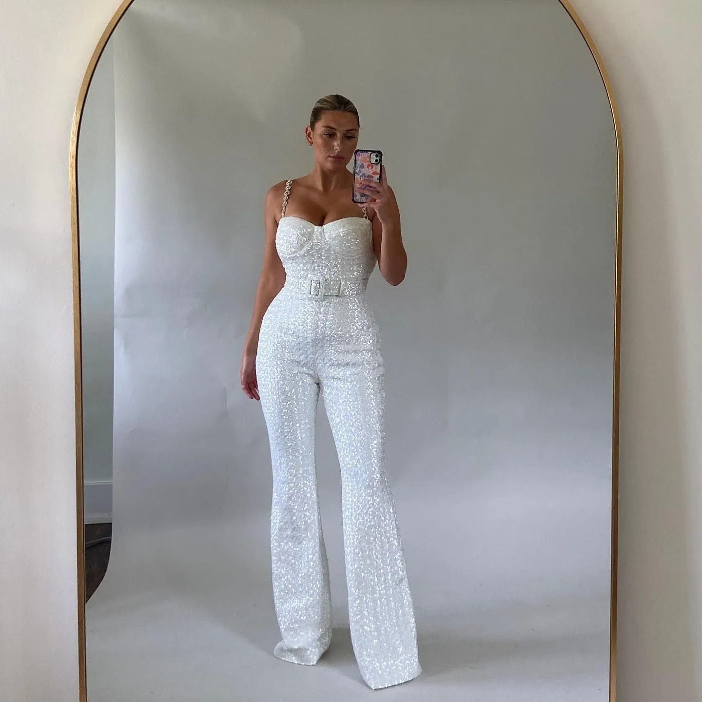 Lenadi Sparkle Jumpsuit with Belt