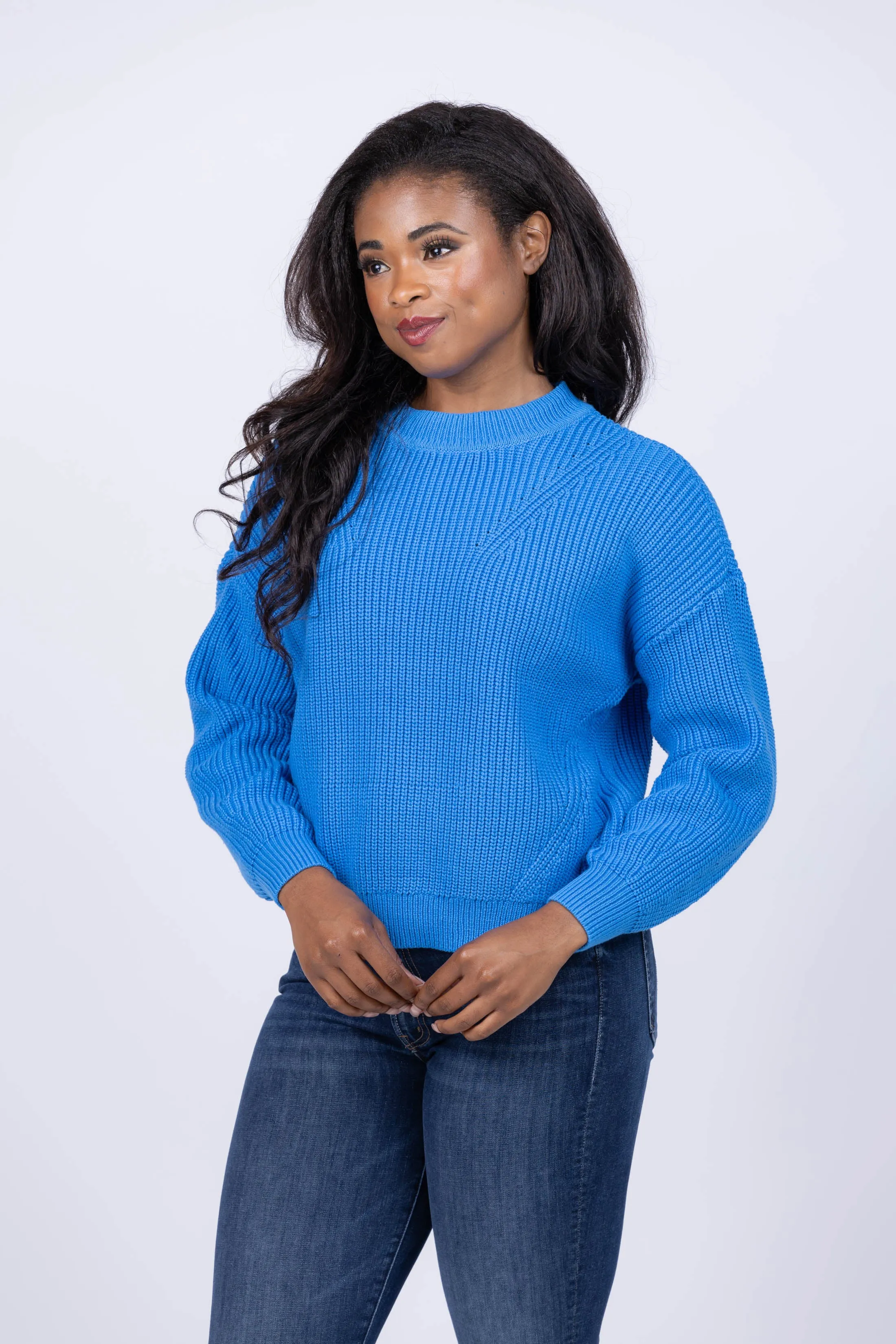Lilla P Oversized Sweater in Lapis