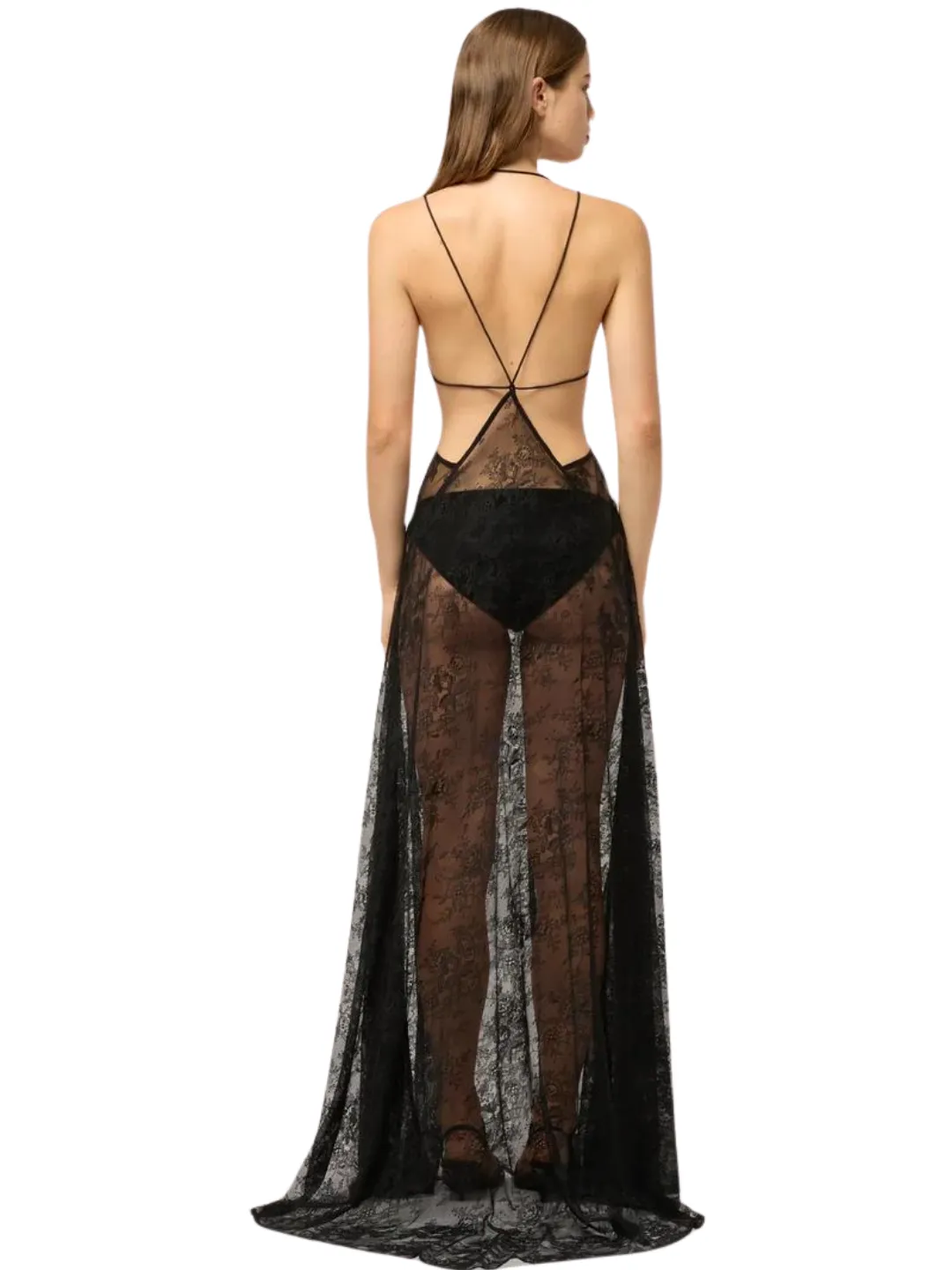 Michael Lo Sordo TASH LACE MAXI DRESS black