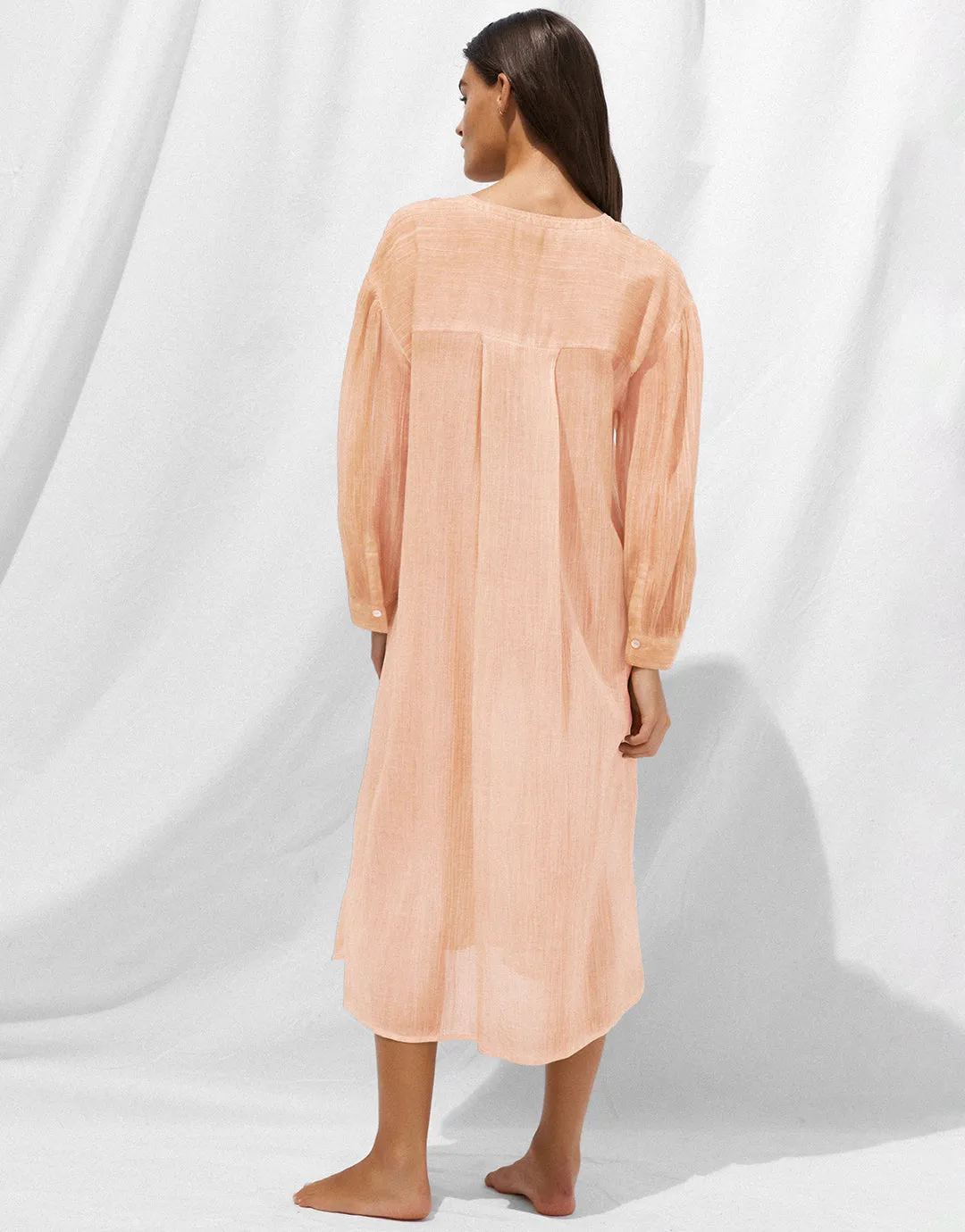 Midi Beach Shirt - Mellow Peach