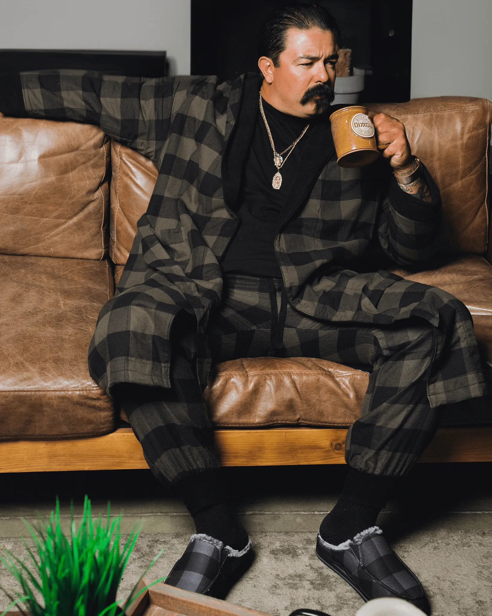 Murked Fleece-Lined Robe