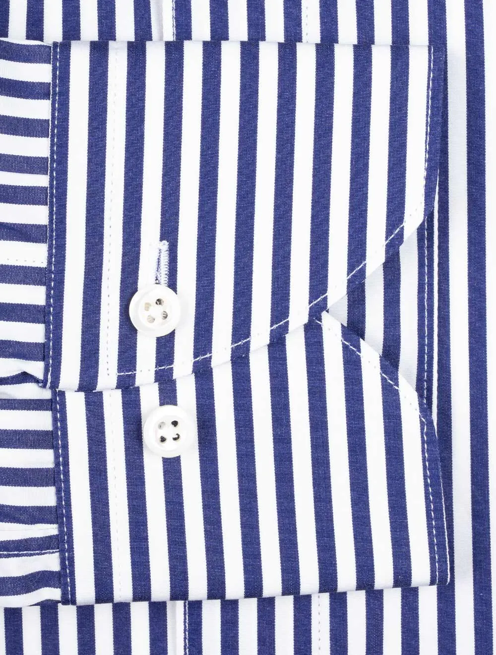 Navy Barstripe Fitted Body Shirt