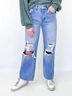 Olivia - Hi-Rise Vintage Wide Leg Denim