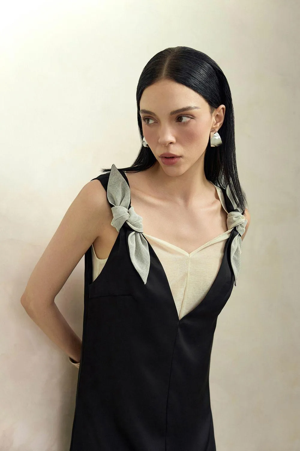 Ophira Straight Sleeveless Silk Ankle Length Dress