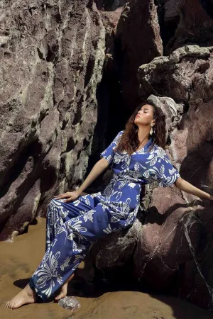 Printed Jumpsuit Blue