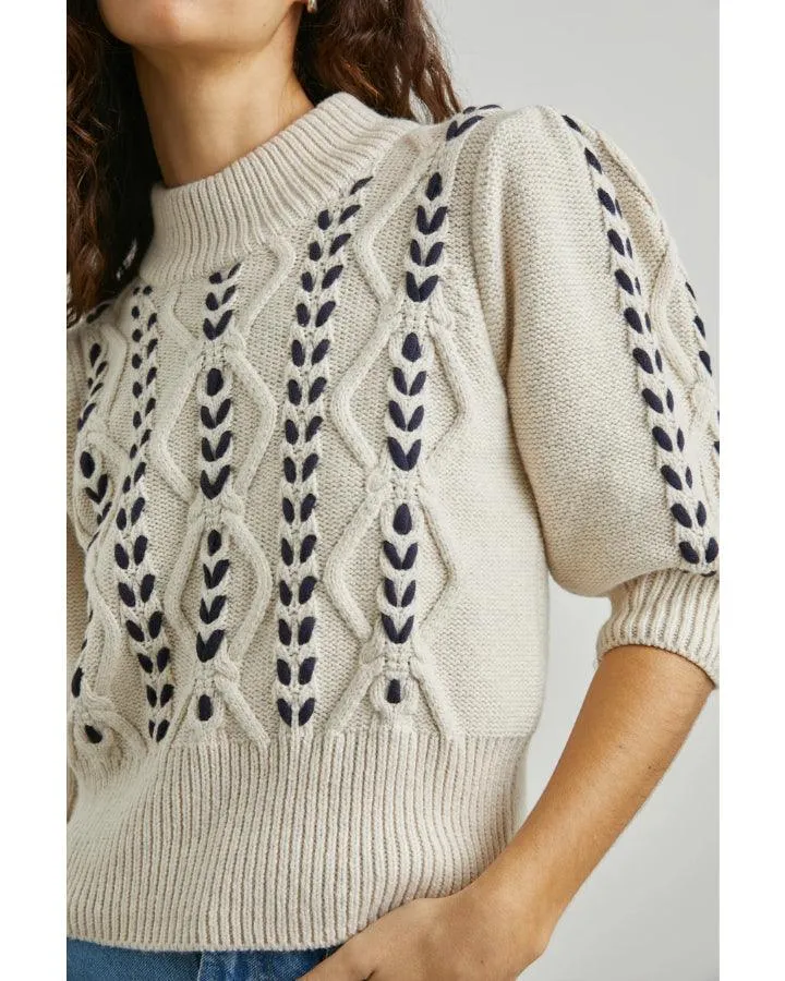 Rails Addy Navy Cable Knit Pullover