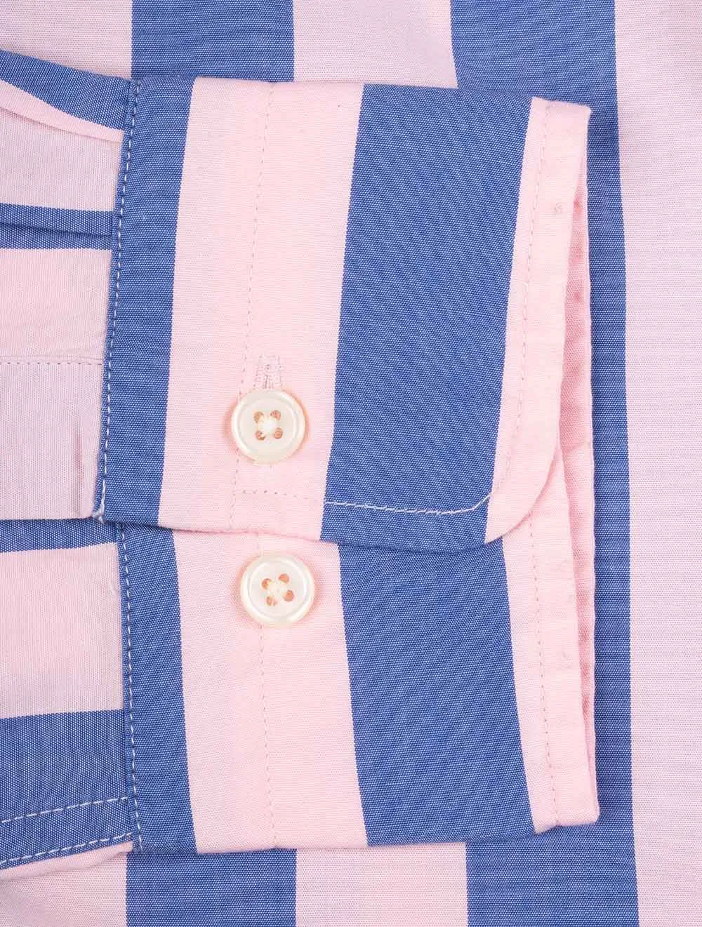 Regular Poplin Parasol Stripe Shirt Blushing Pink