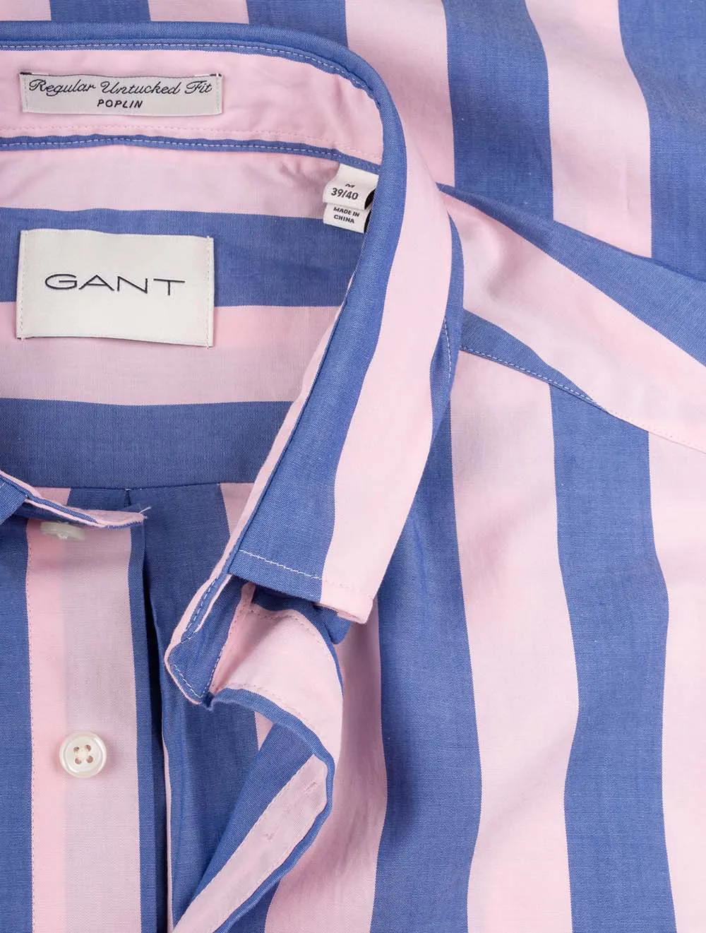 Regular Poplin Parasol Stripe Shirt Blushing Pink