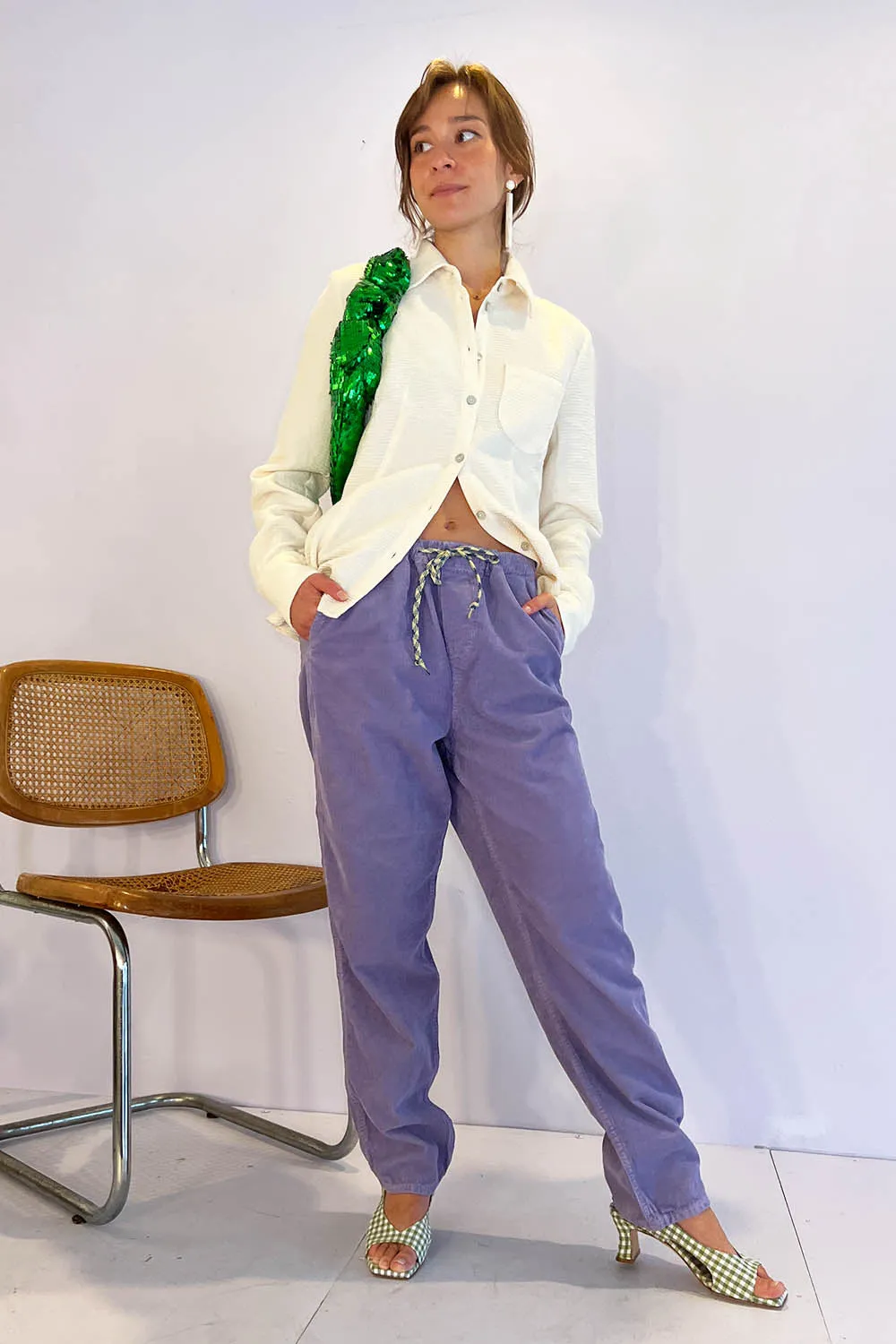 Rye Decker- Waffle Knit Shirt: White