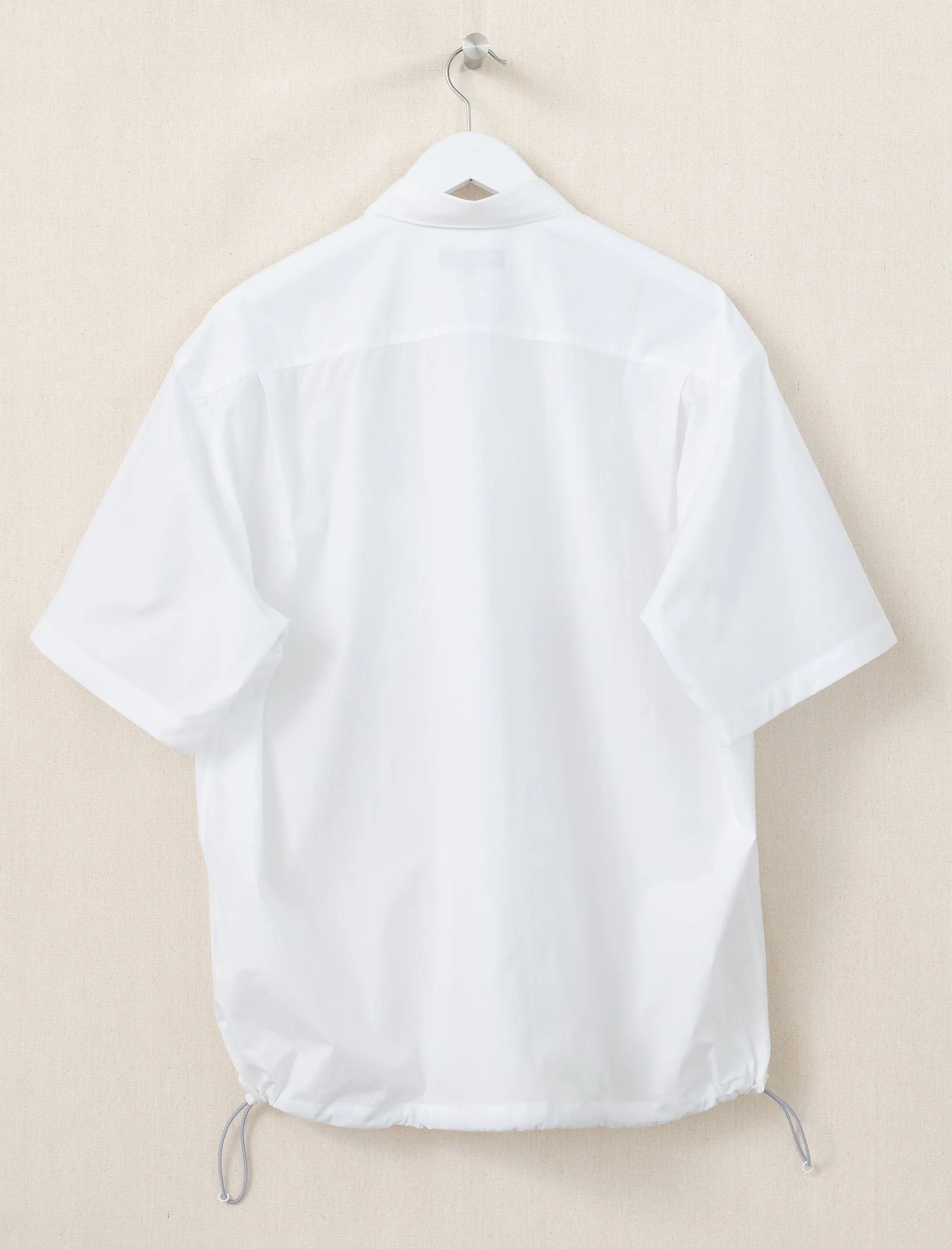 Short Sleeve Cinch Shirt (White)