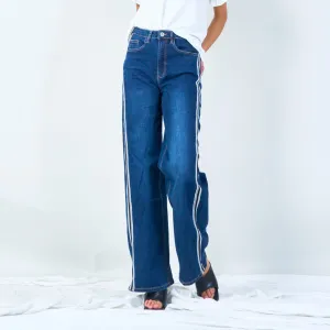 Side-stripe denim jeans wholesale