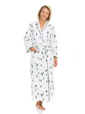 Ski Print Fleece-lined Classic Robe