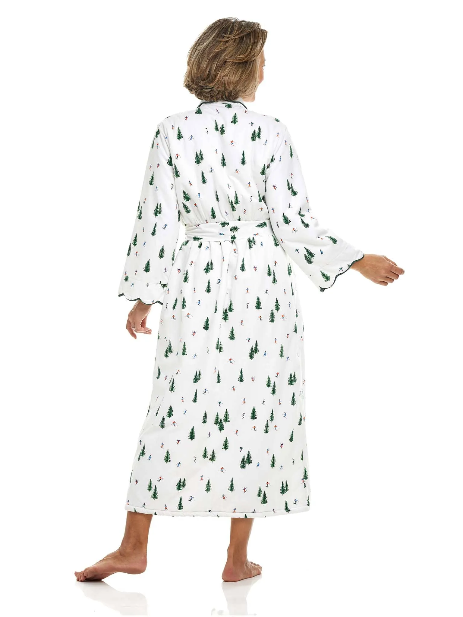 Ski Print Fleece-lined Classic Robe