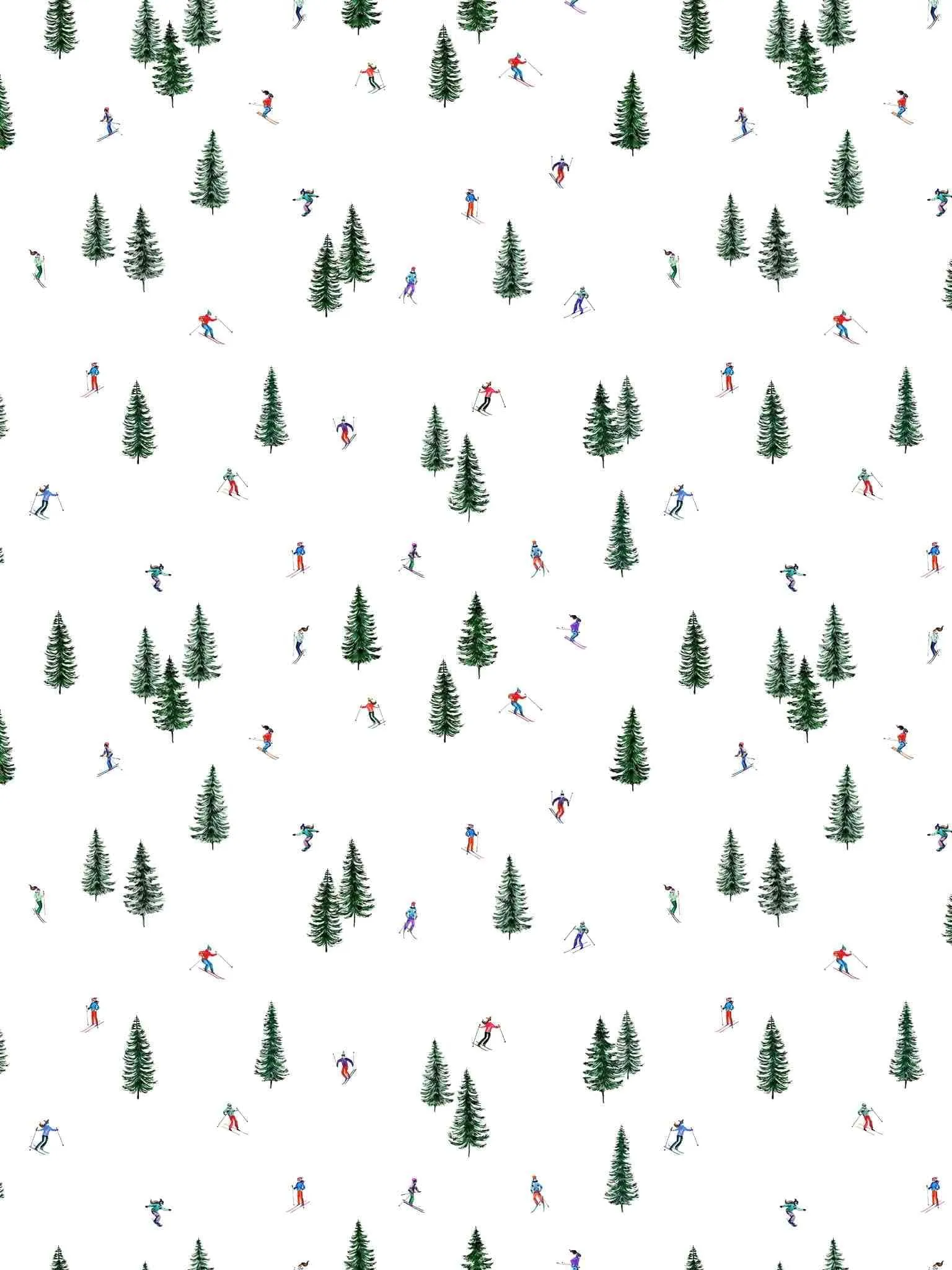 Ski Print Fleece-lined Classic Robe
